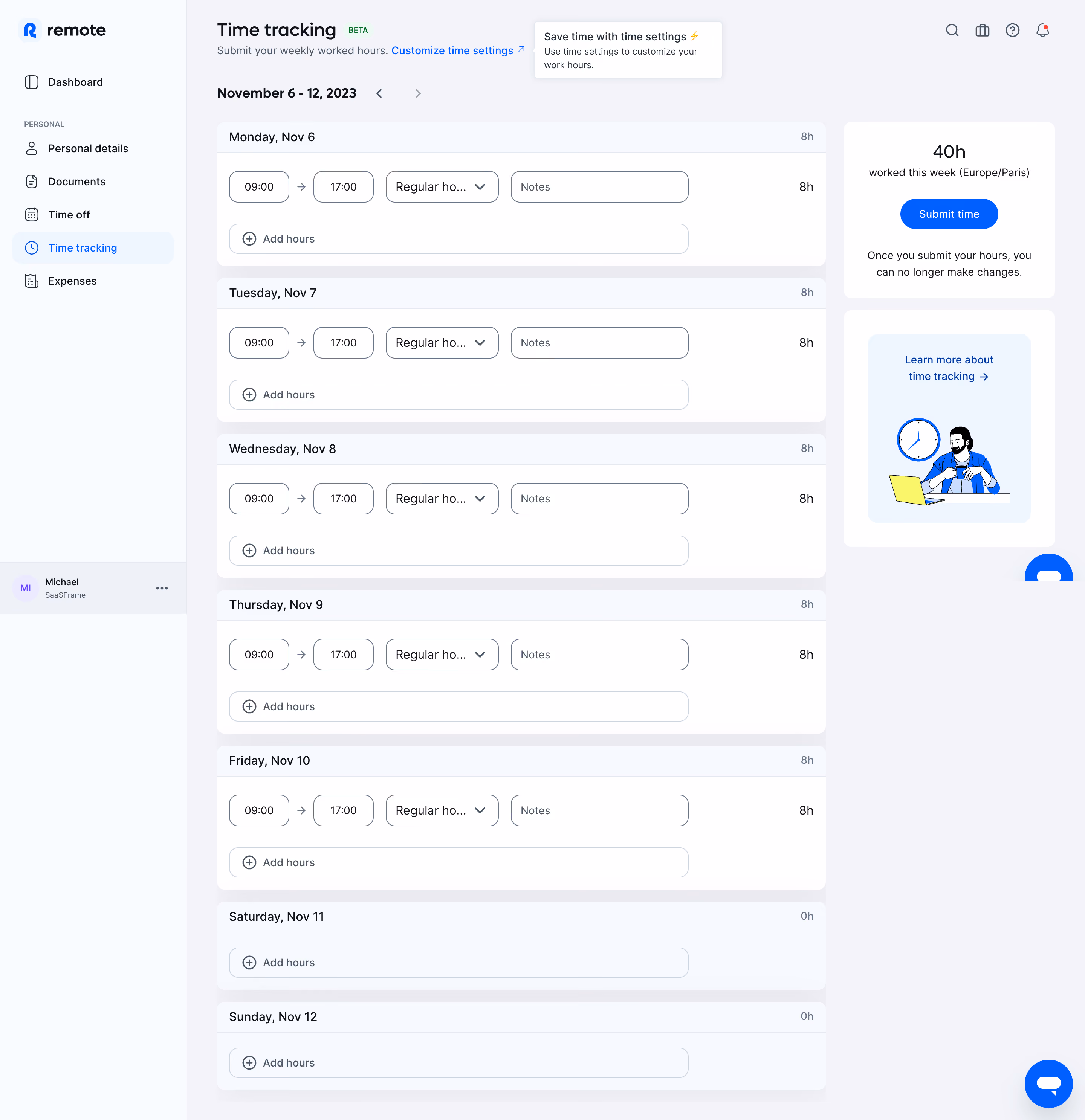 Remote Time Tracking