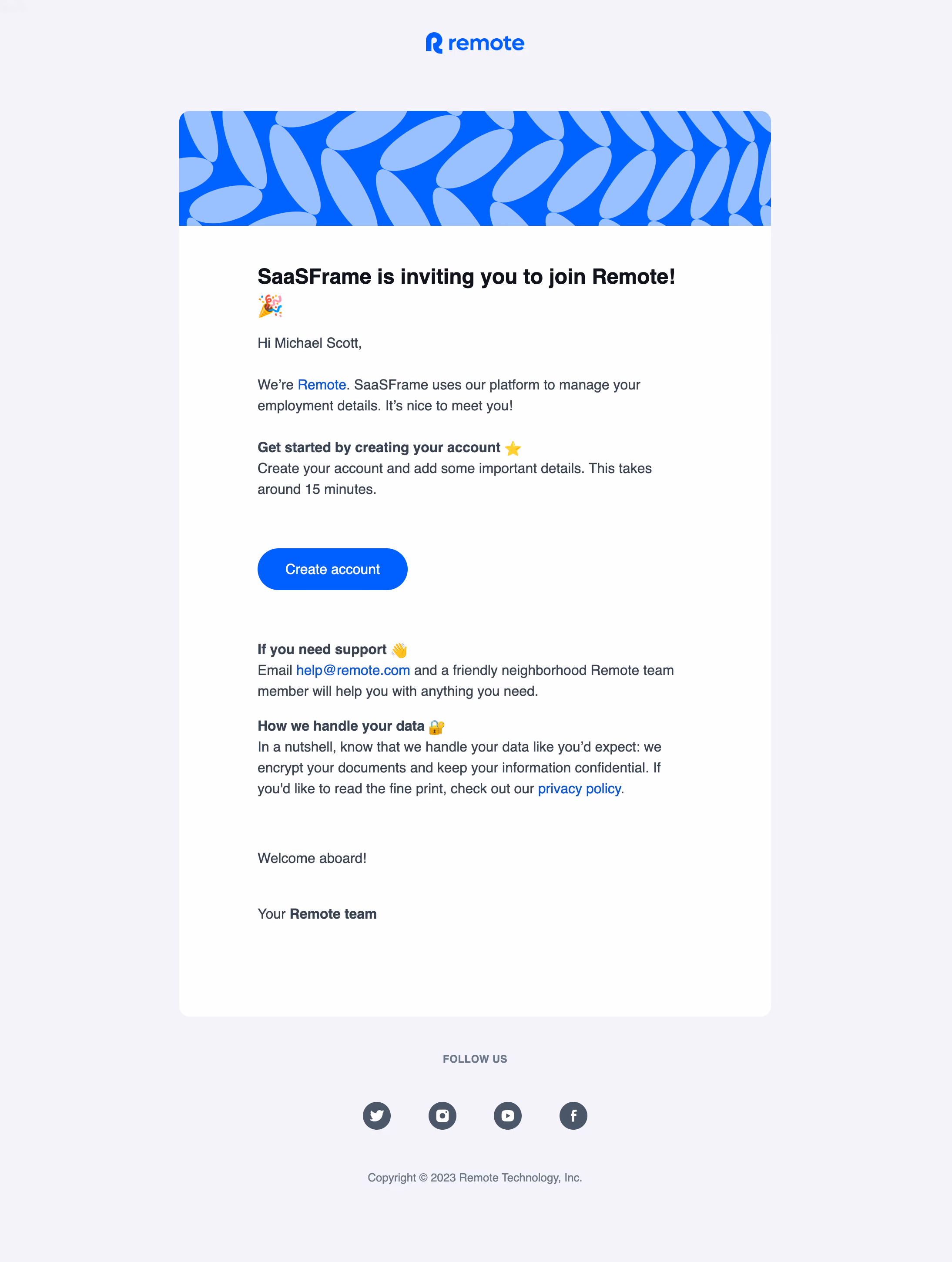 Remote Invitation Emails