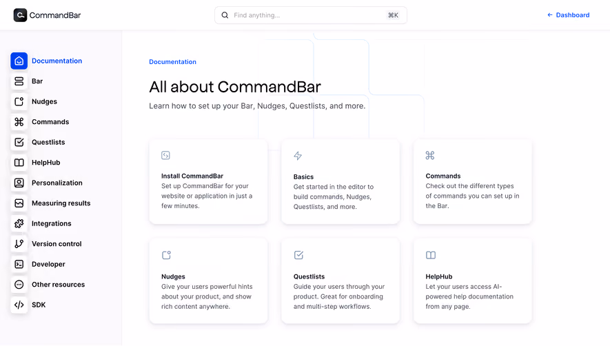 CommandBar Documentation