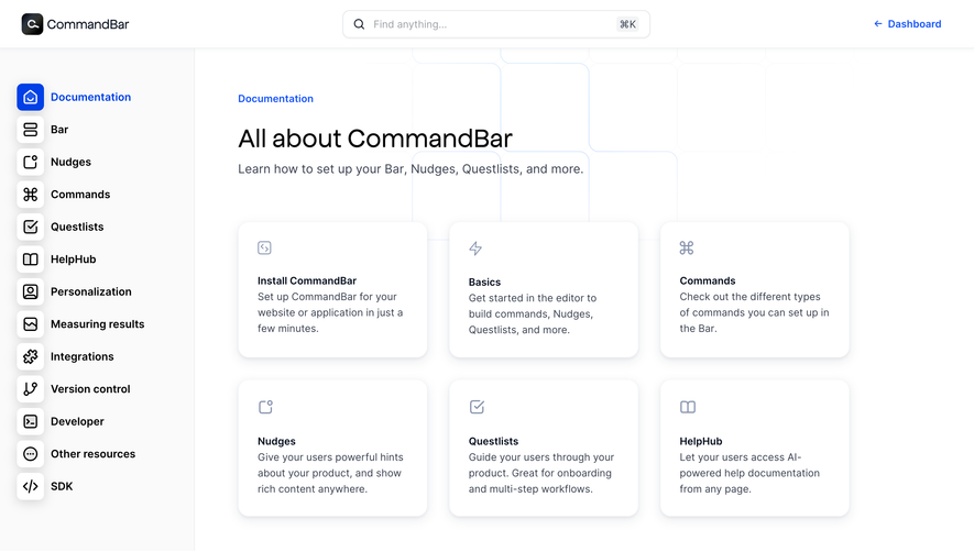 CommandBar Documentation