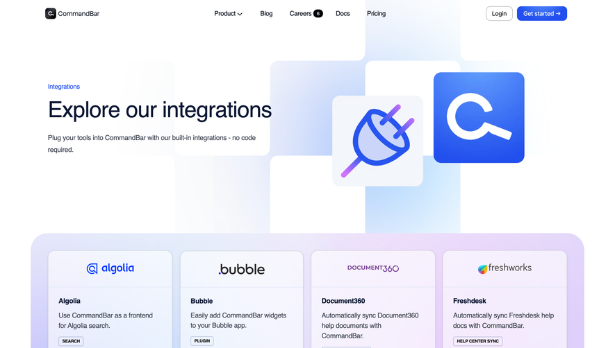 CommandBar Integrations Library