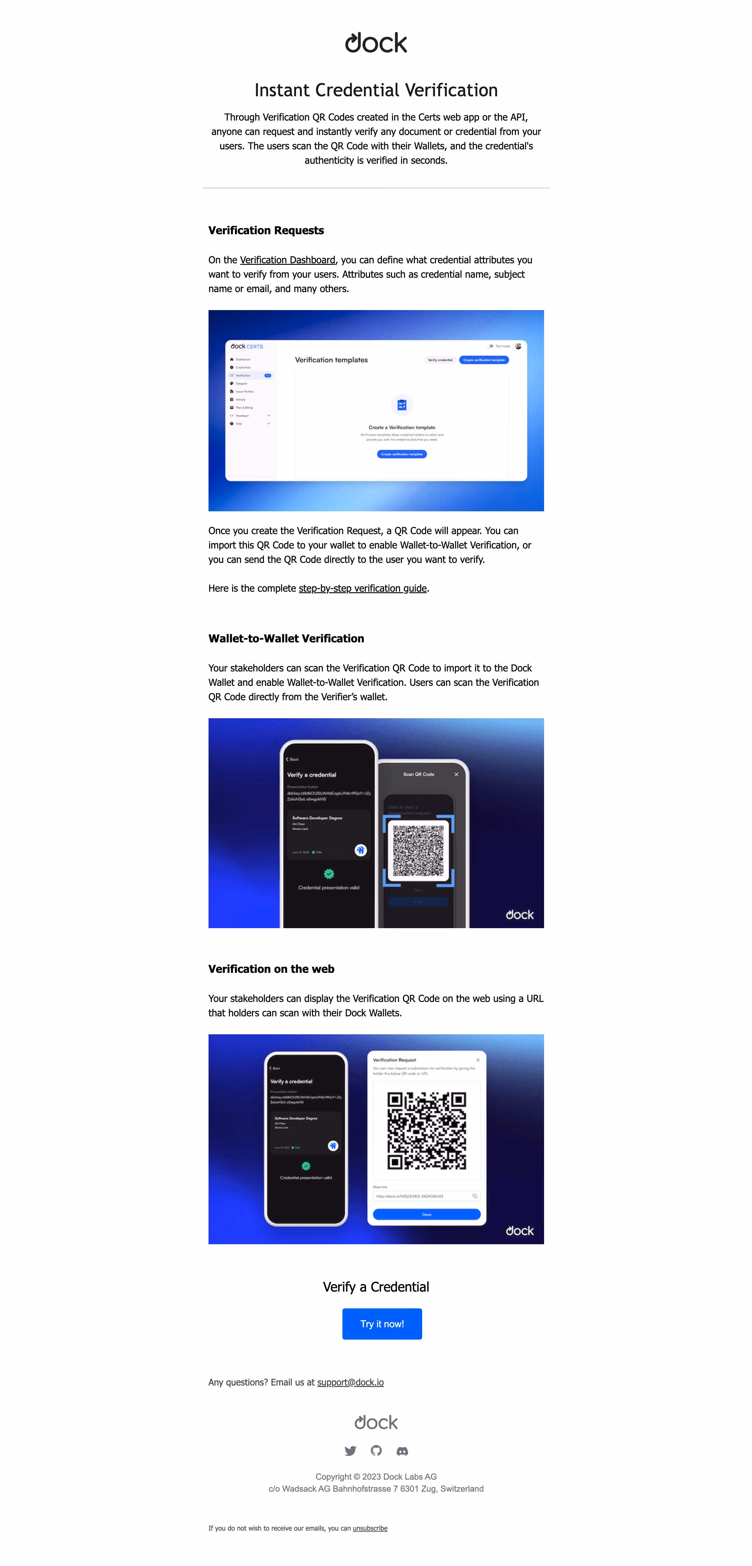 Dock Onboarding Email
