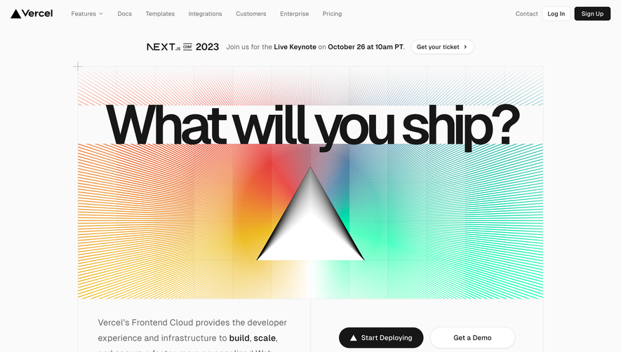 Vercel Landing Page