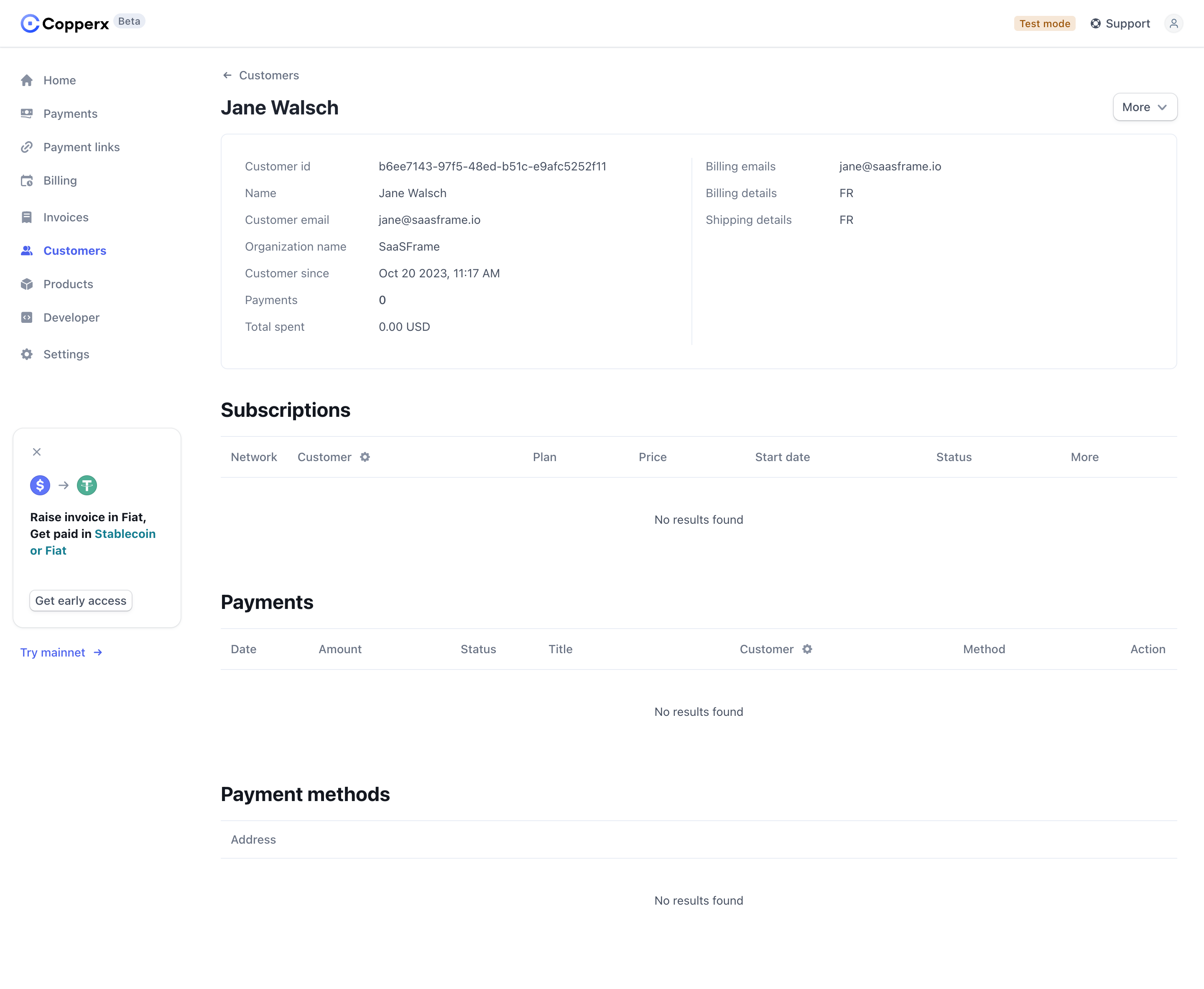 Copperx Customer Details