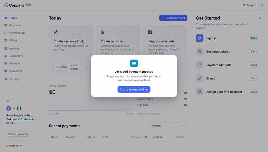 Copperx User Onboarding