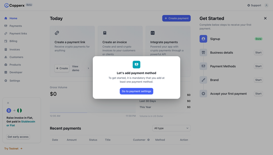 Copperx User Onboarding