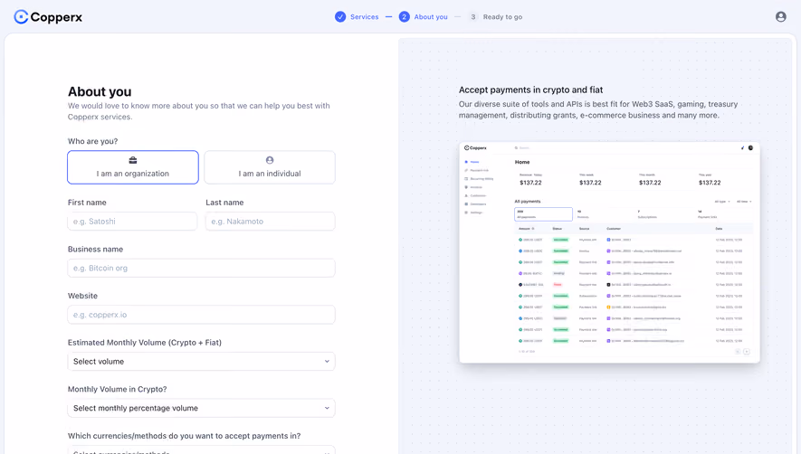 Copperx Account Setup