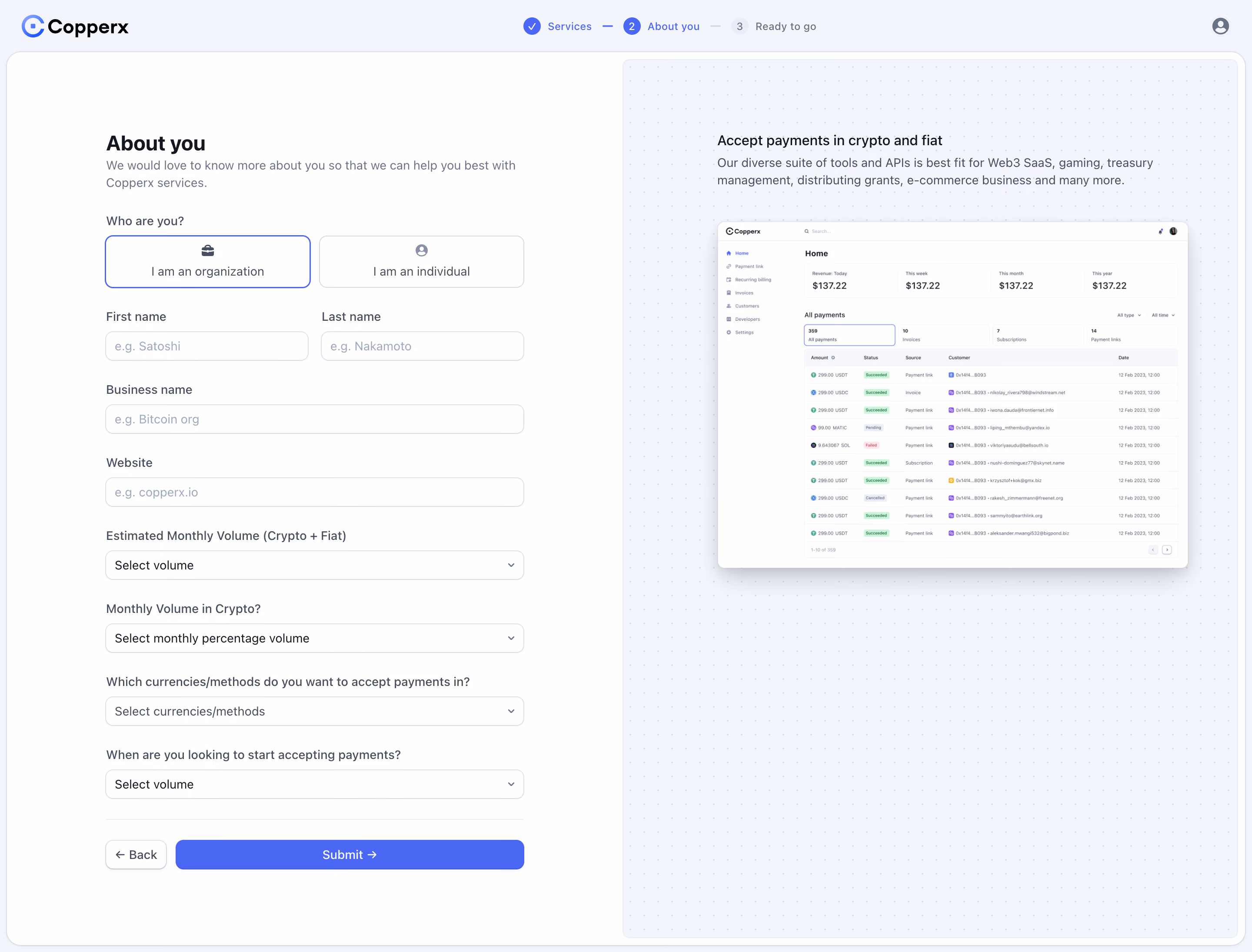 Copperx Account Setup