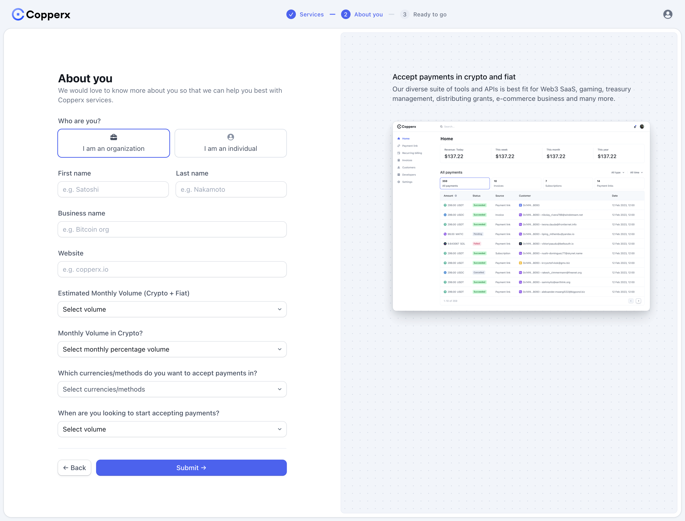 Copperx Account Setup