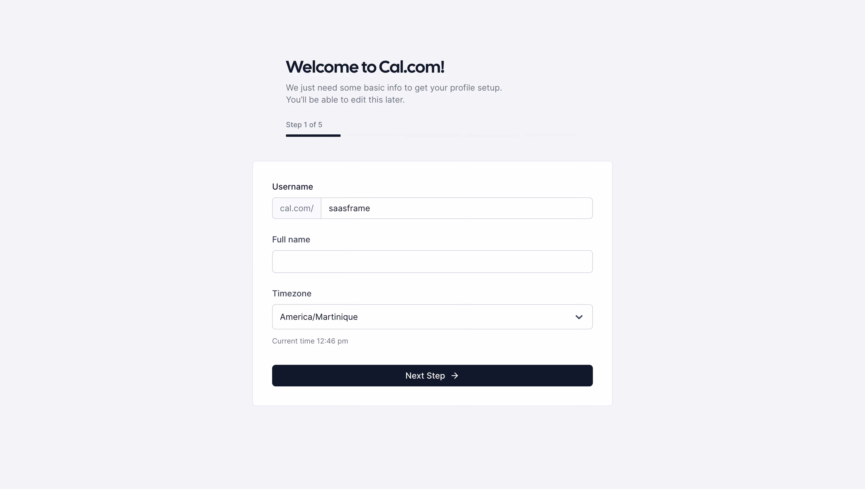 Cal.com Account Setup