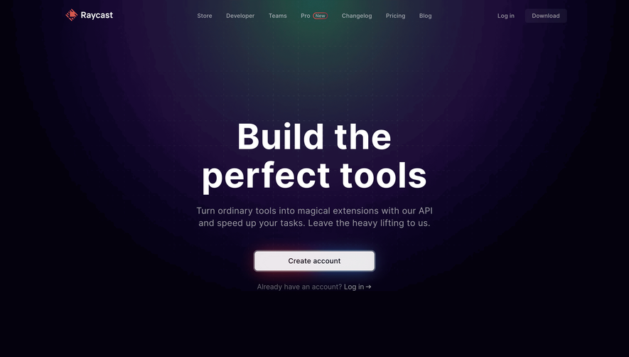 Raycast Developers Page