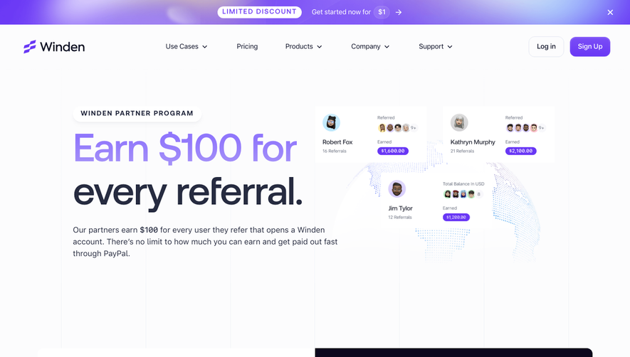 Winden Affiliate Page