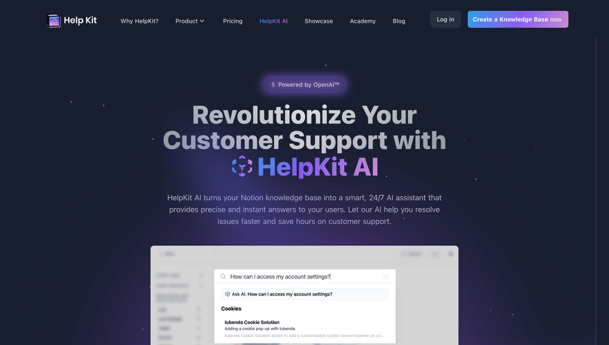 Help Kit AI Page