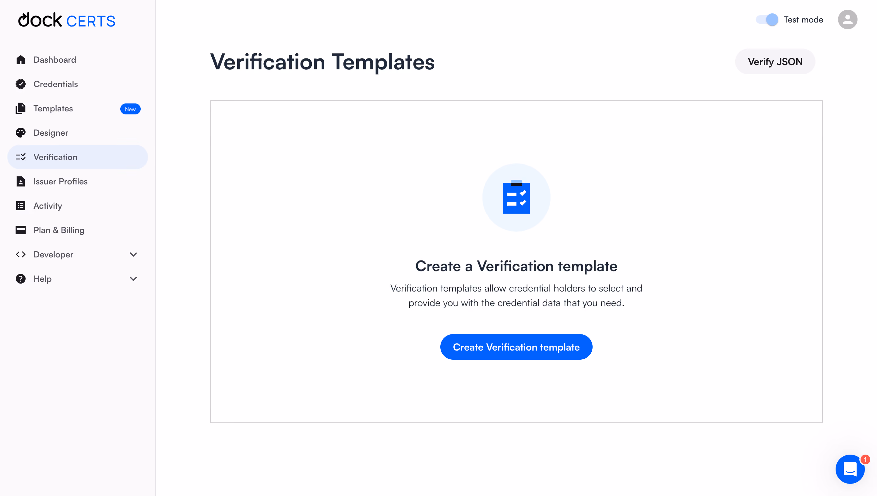 Dock Empty Verification Templates Dashboad