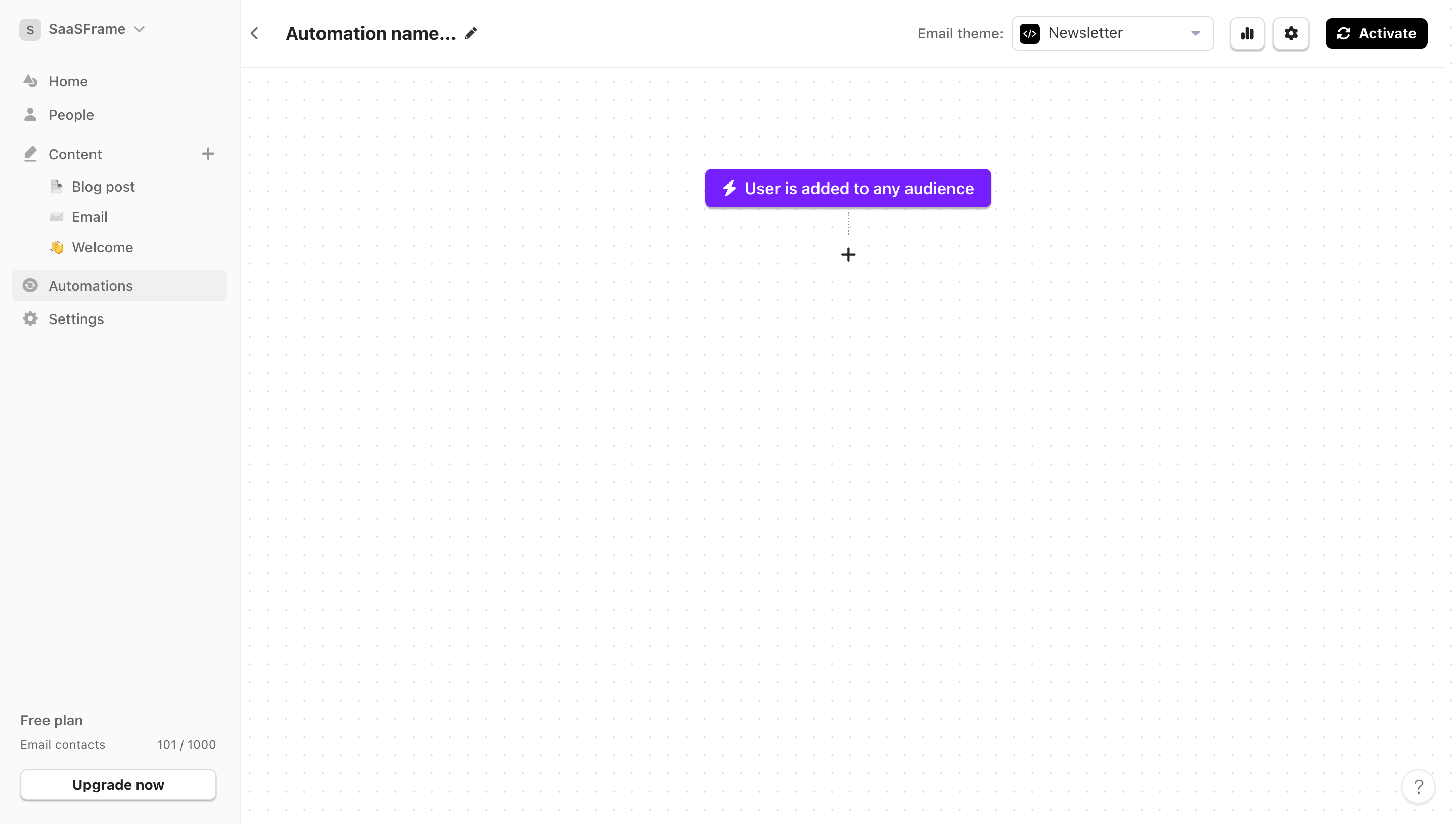 Audienceful Automation Trigger Selected