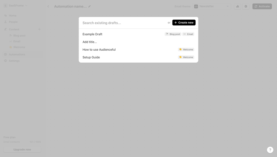 Audienceful Select Automation Action