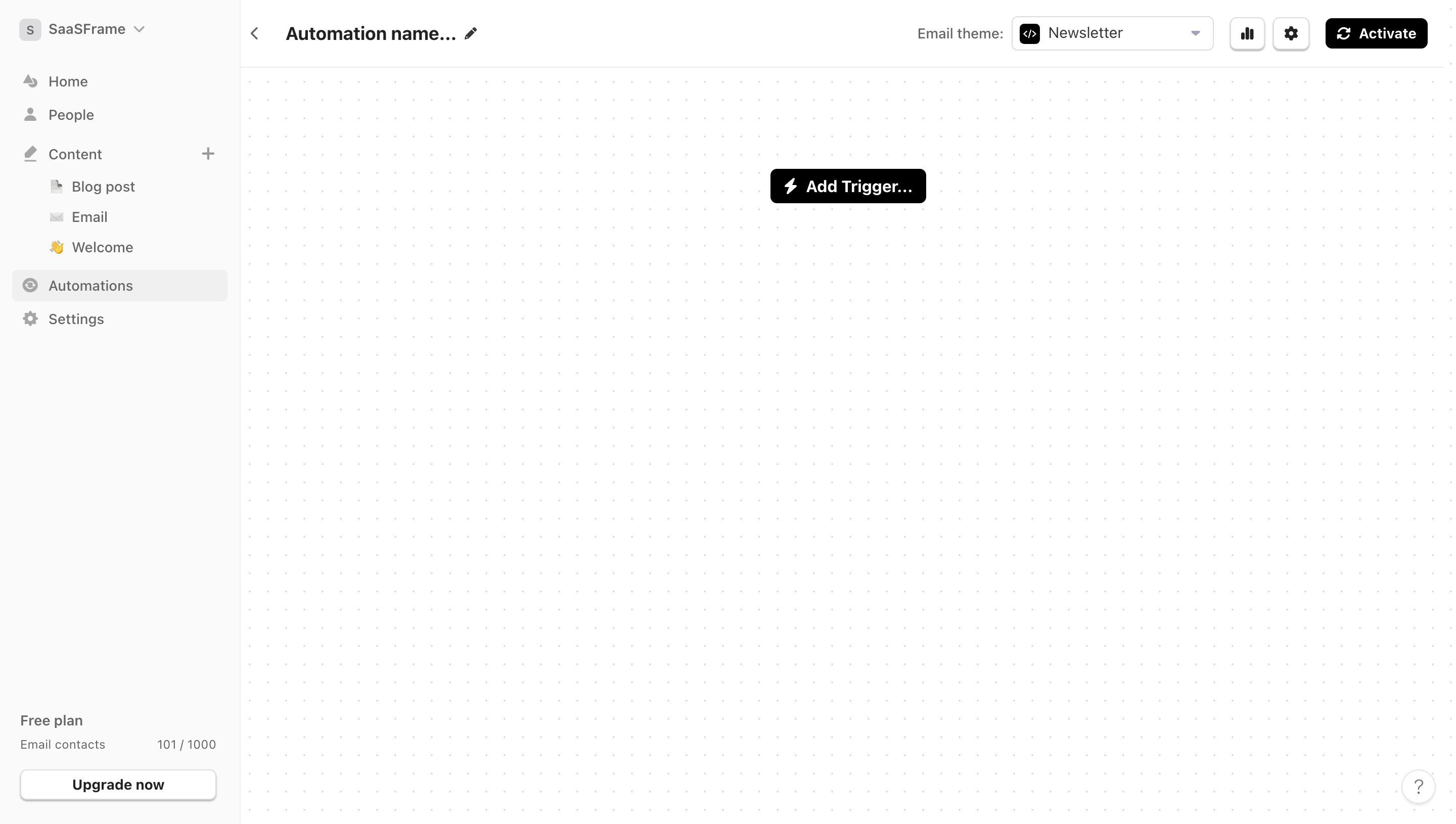 Audienceful Create New Automation