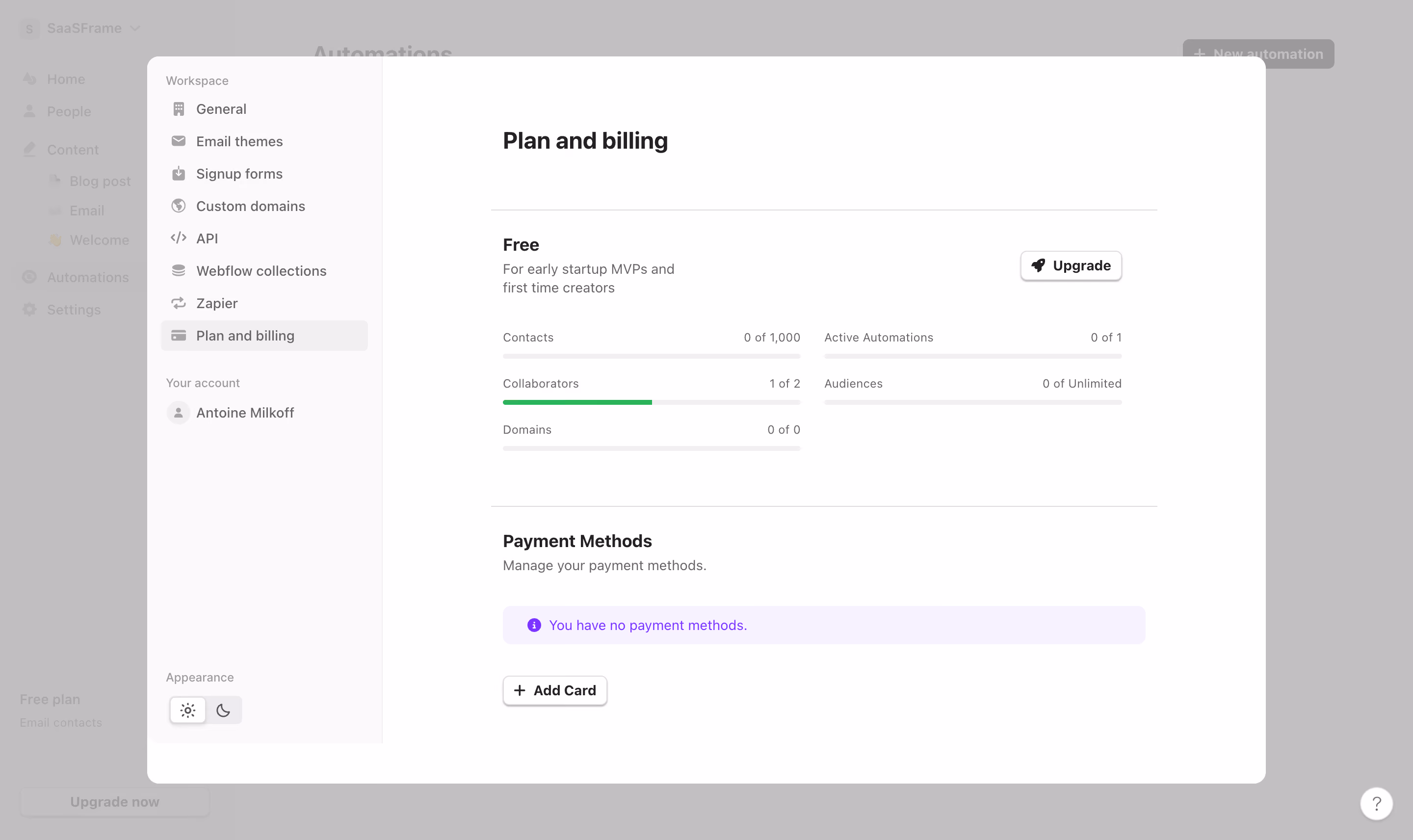 Audienceful Plan & Billing