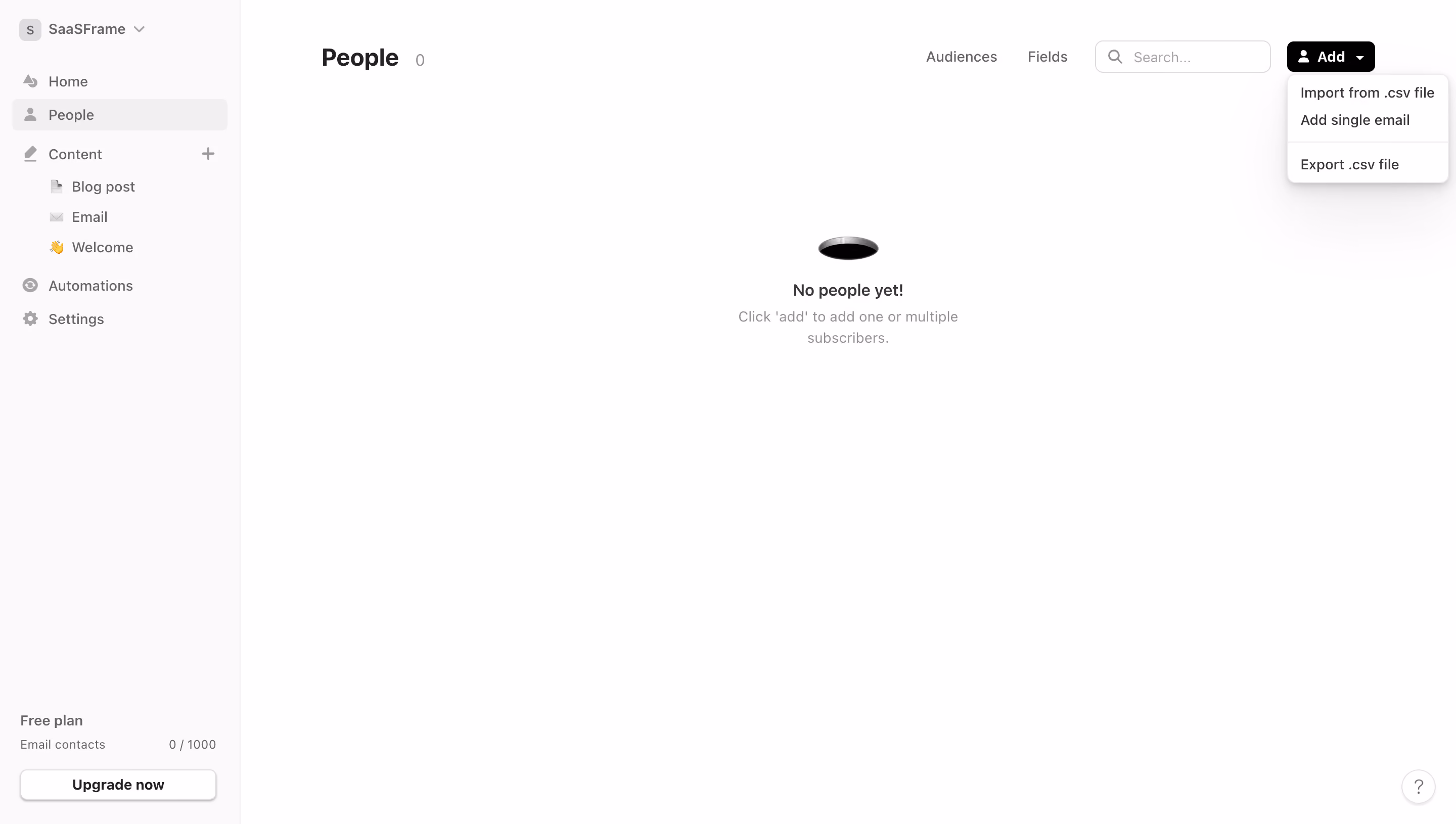 Audienceful Import People List