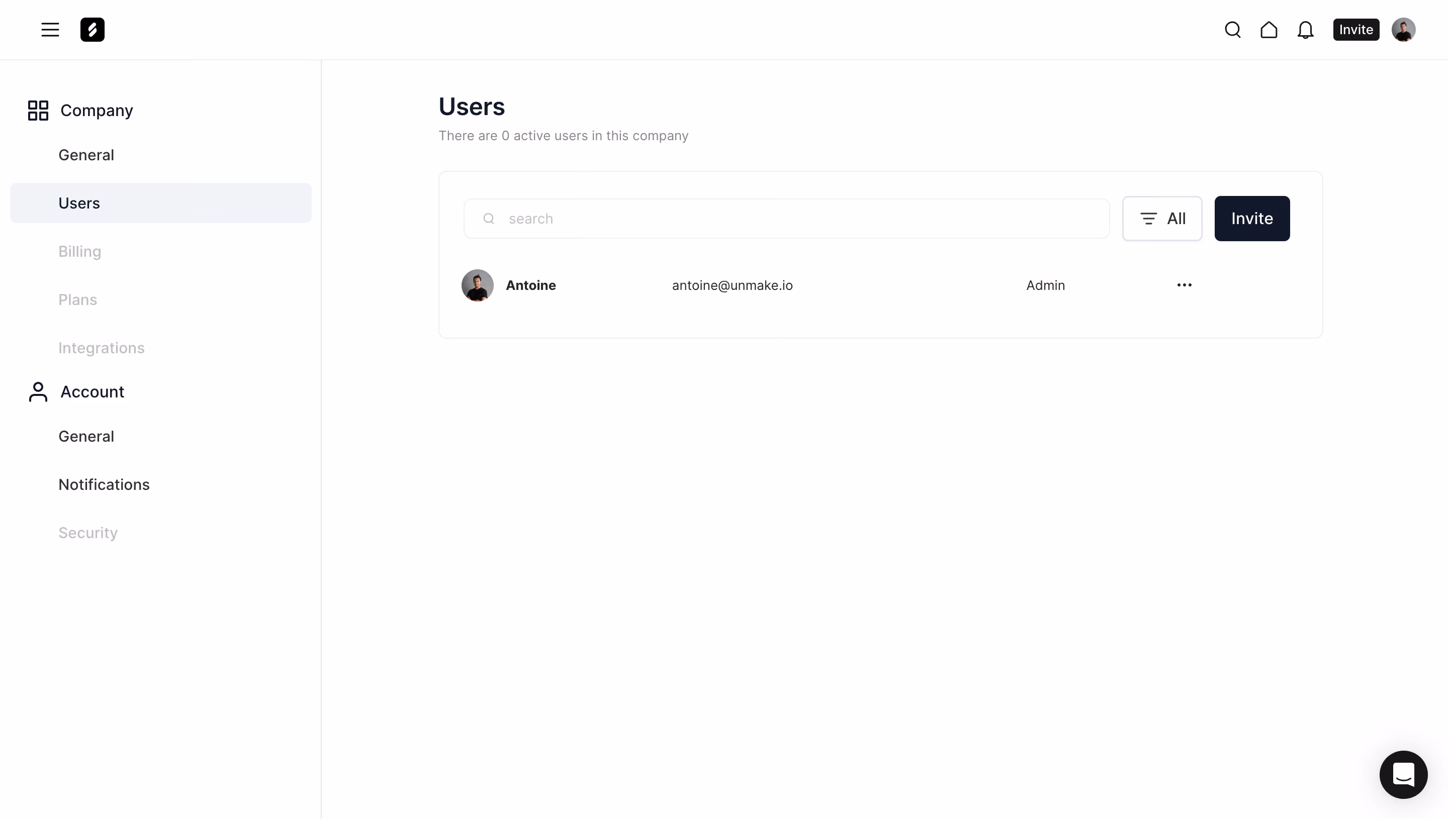 Frame User Settings