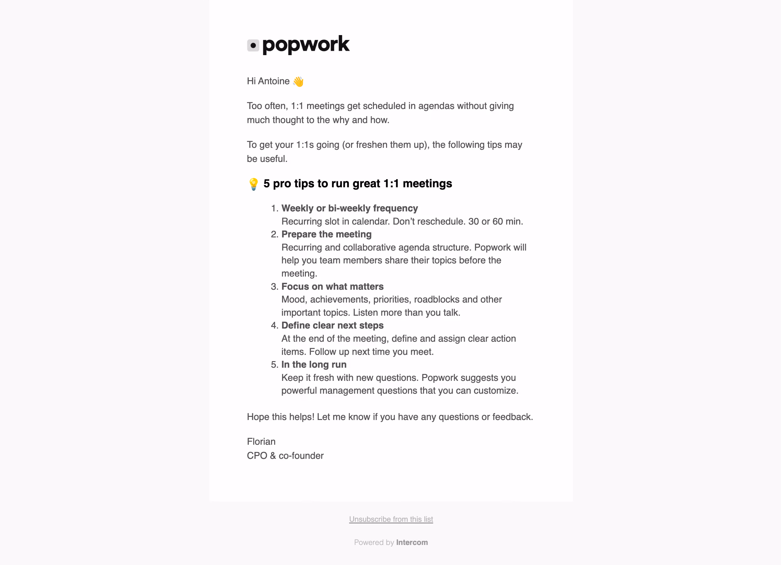 Popwork Onboarding Email
