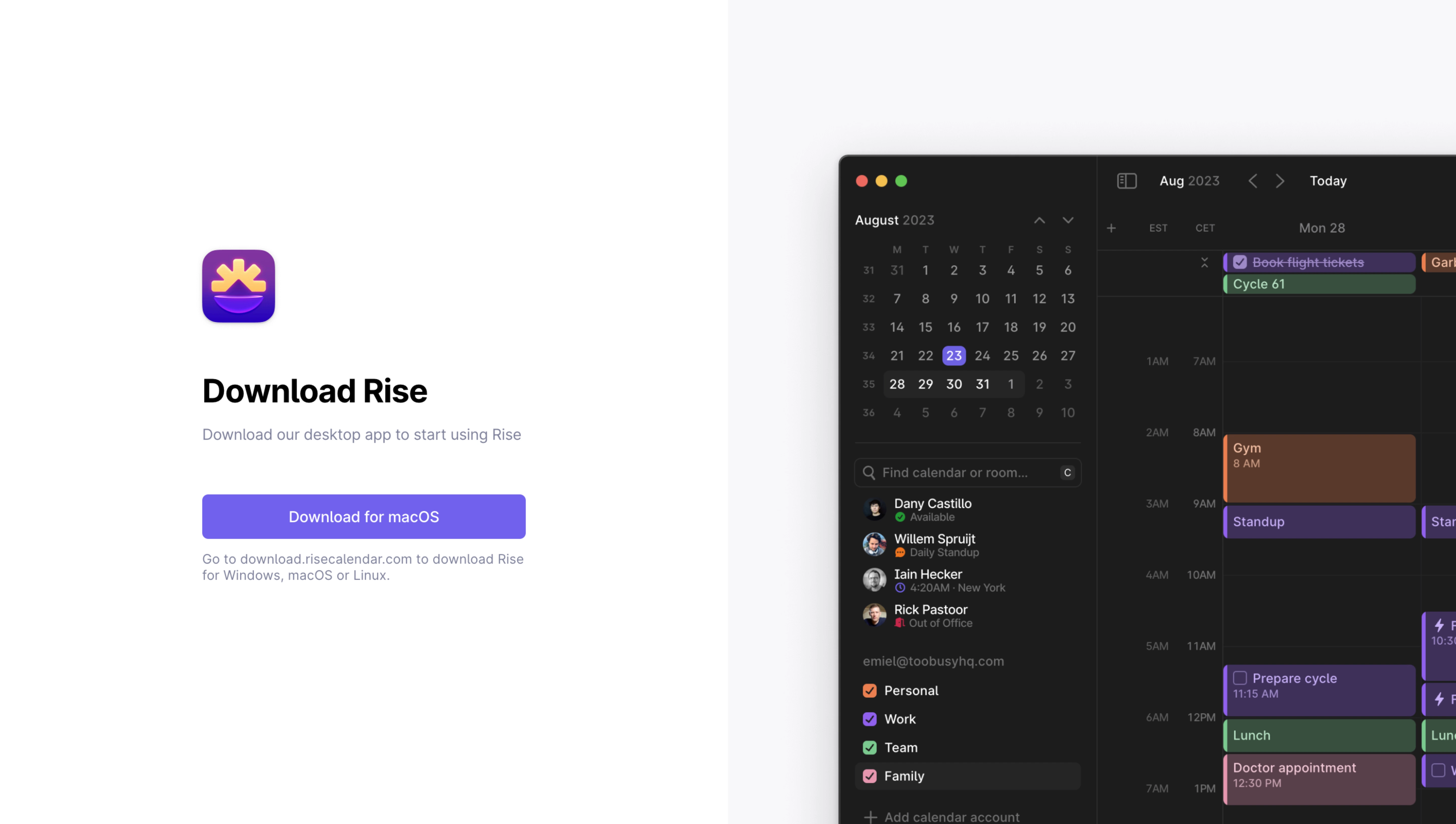 Rise Account Setup