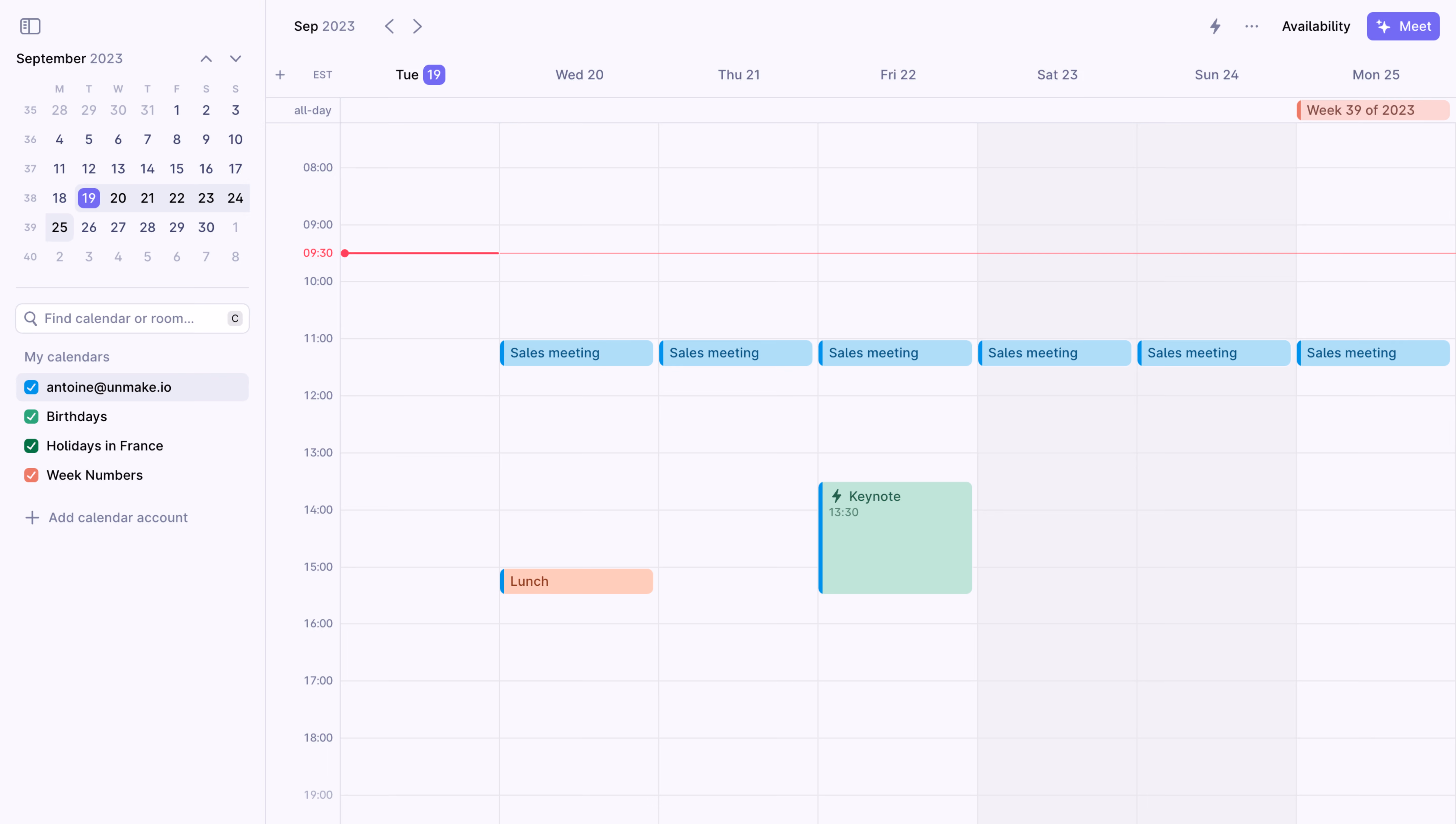 Rise Calendar