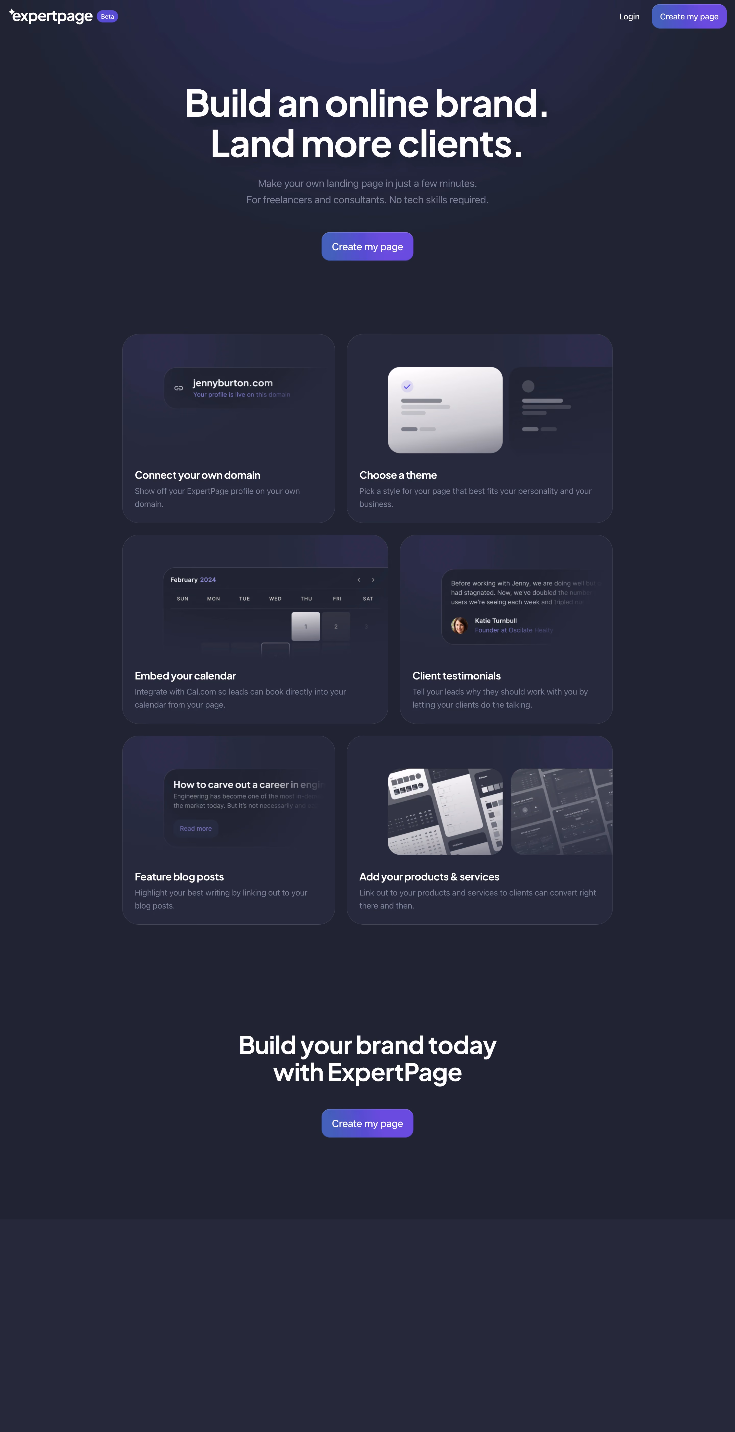 Expertpage Landing Page