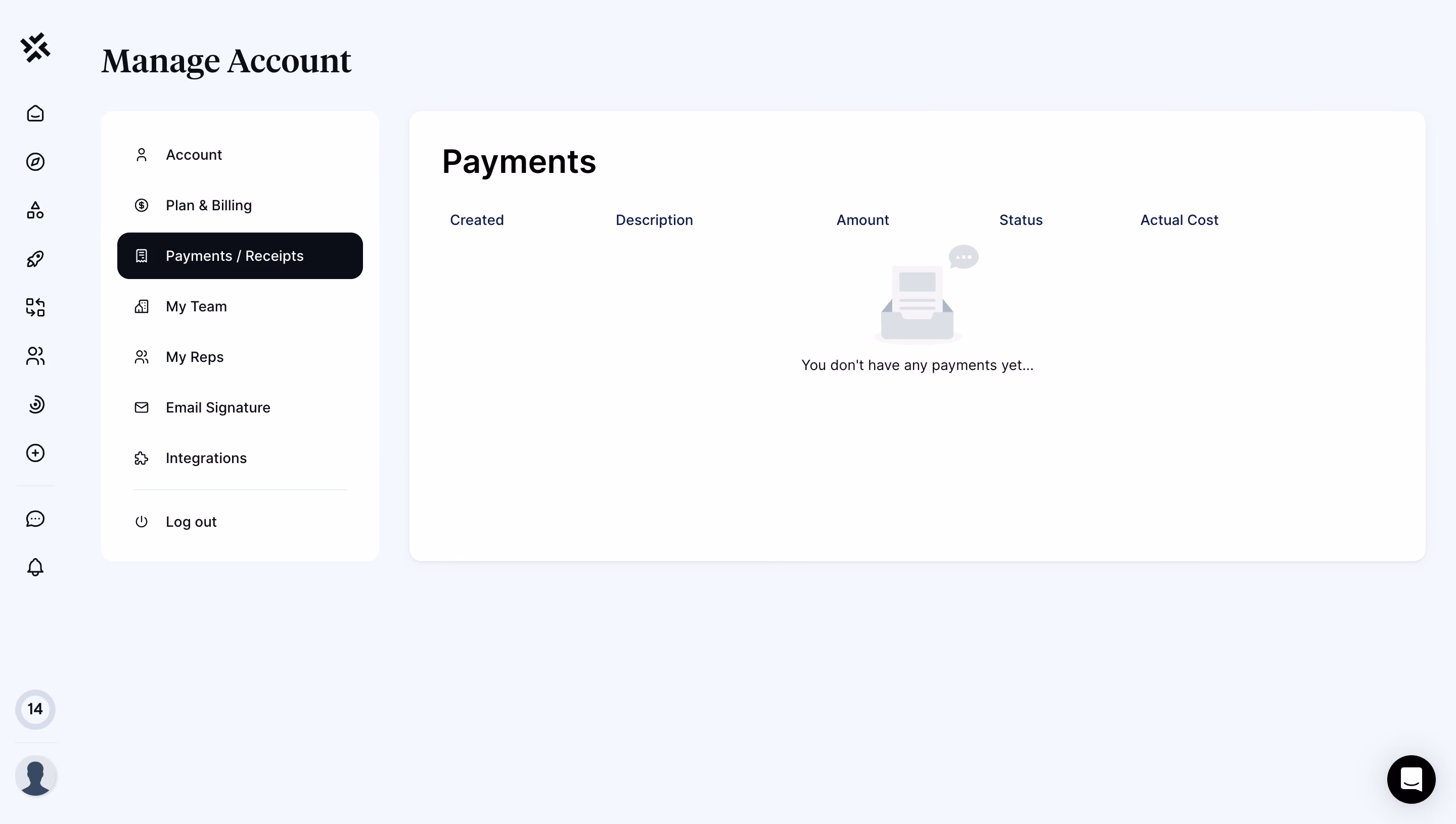 Sellx Empty Payments Dashboard