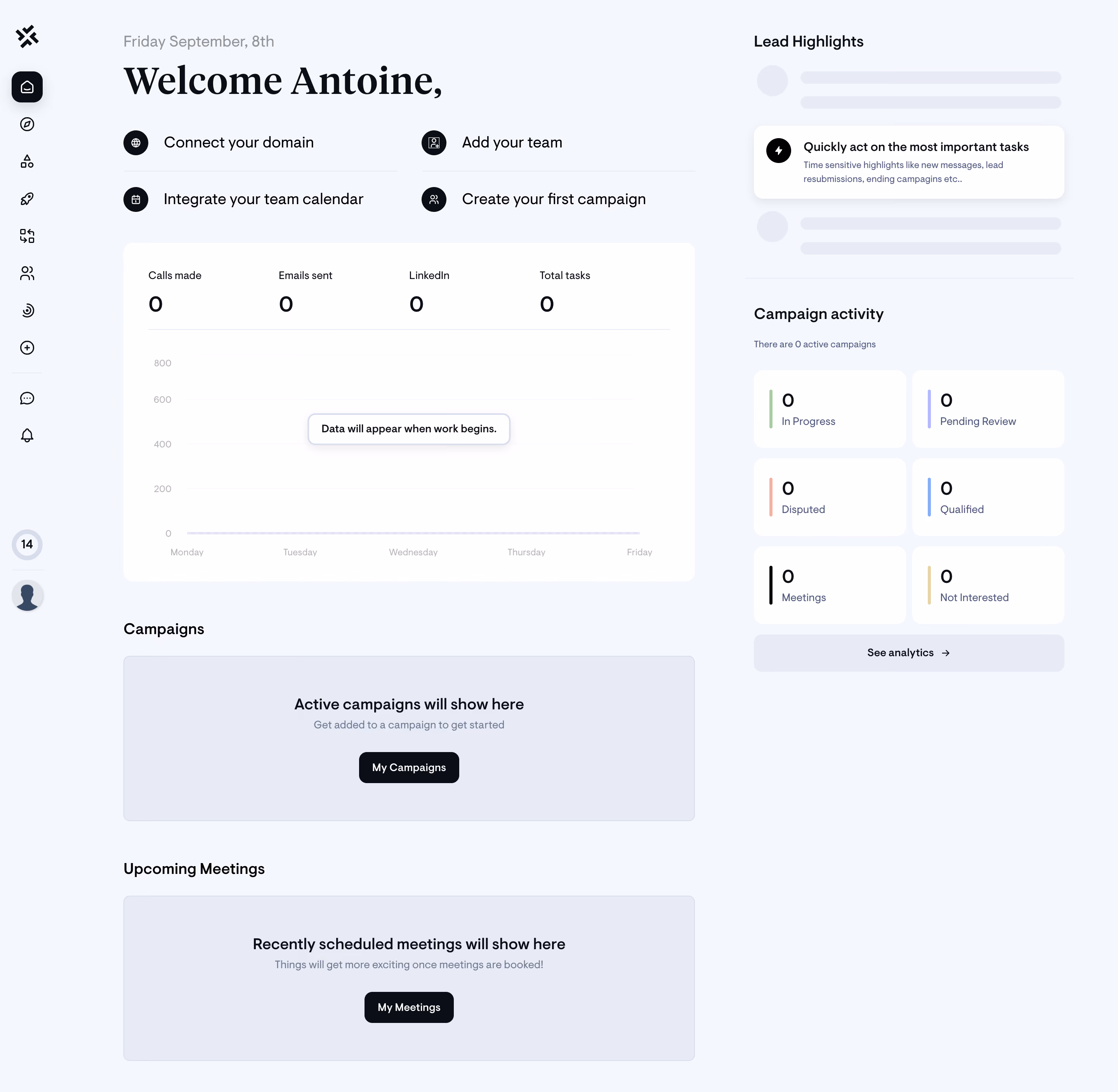 Sellx Welcome Screen