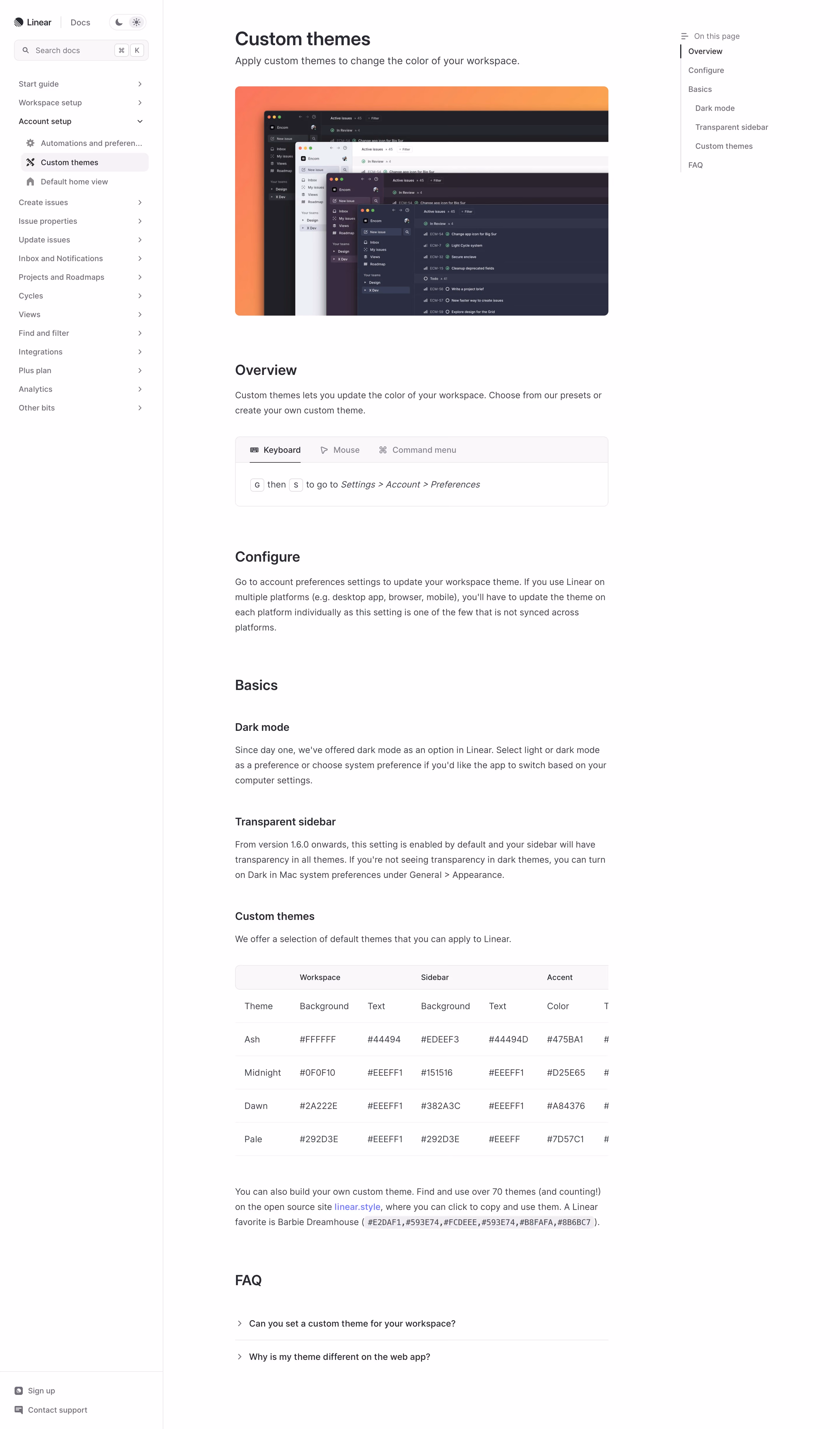 Linear Documentation