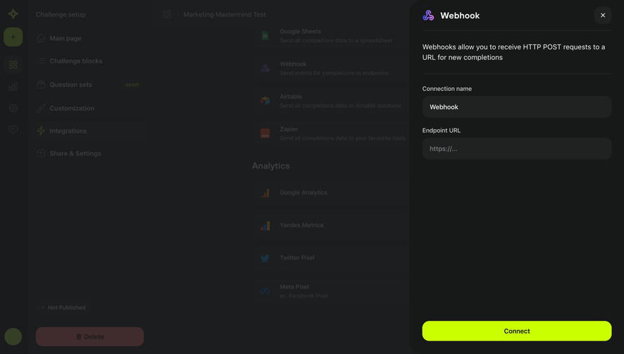 Meiro Connect Webhook