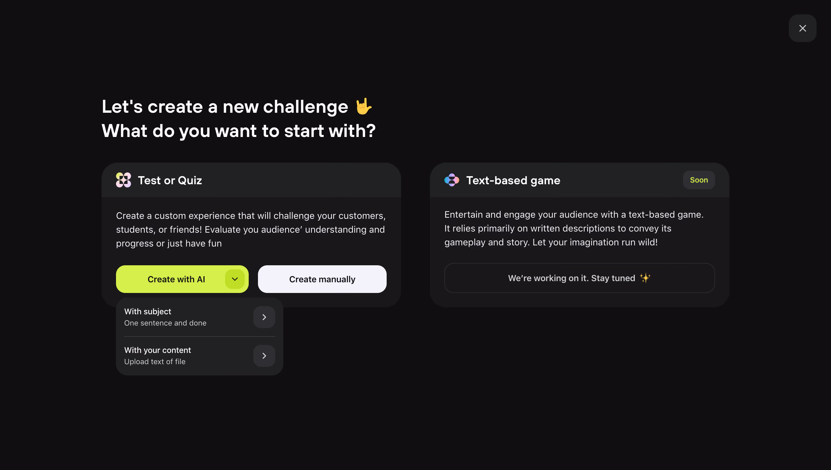 Meiro Create A Challenge