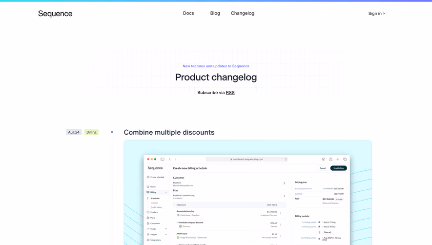 Sequence Changelog