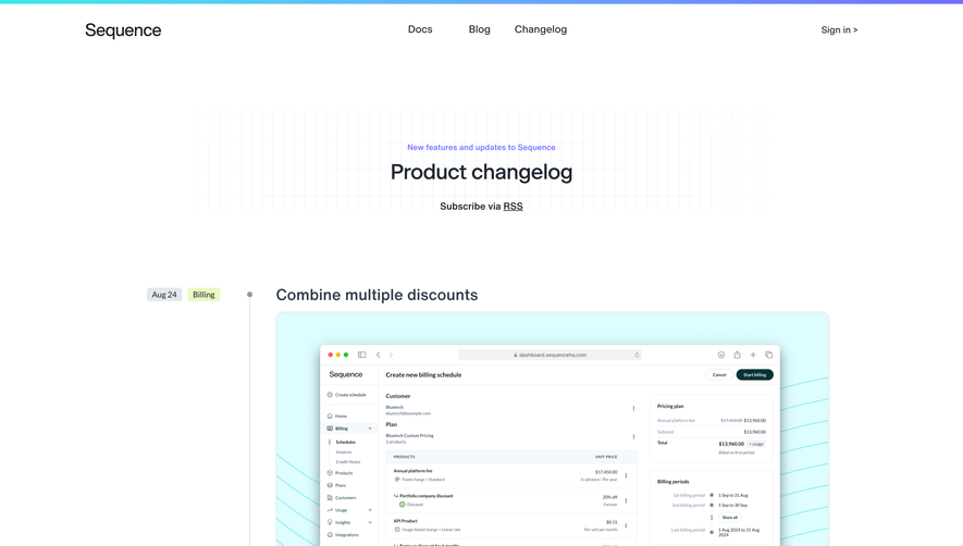 Sequence Changelog