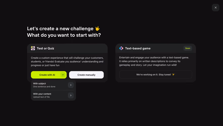 Meiro Create A Challenge
