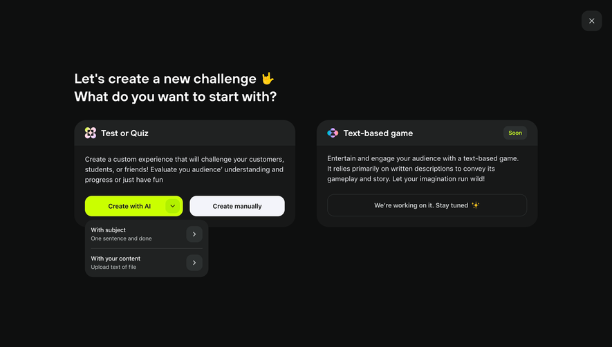 Meiro Create A Challenge