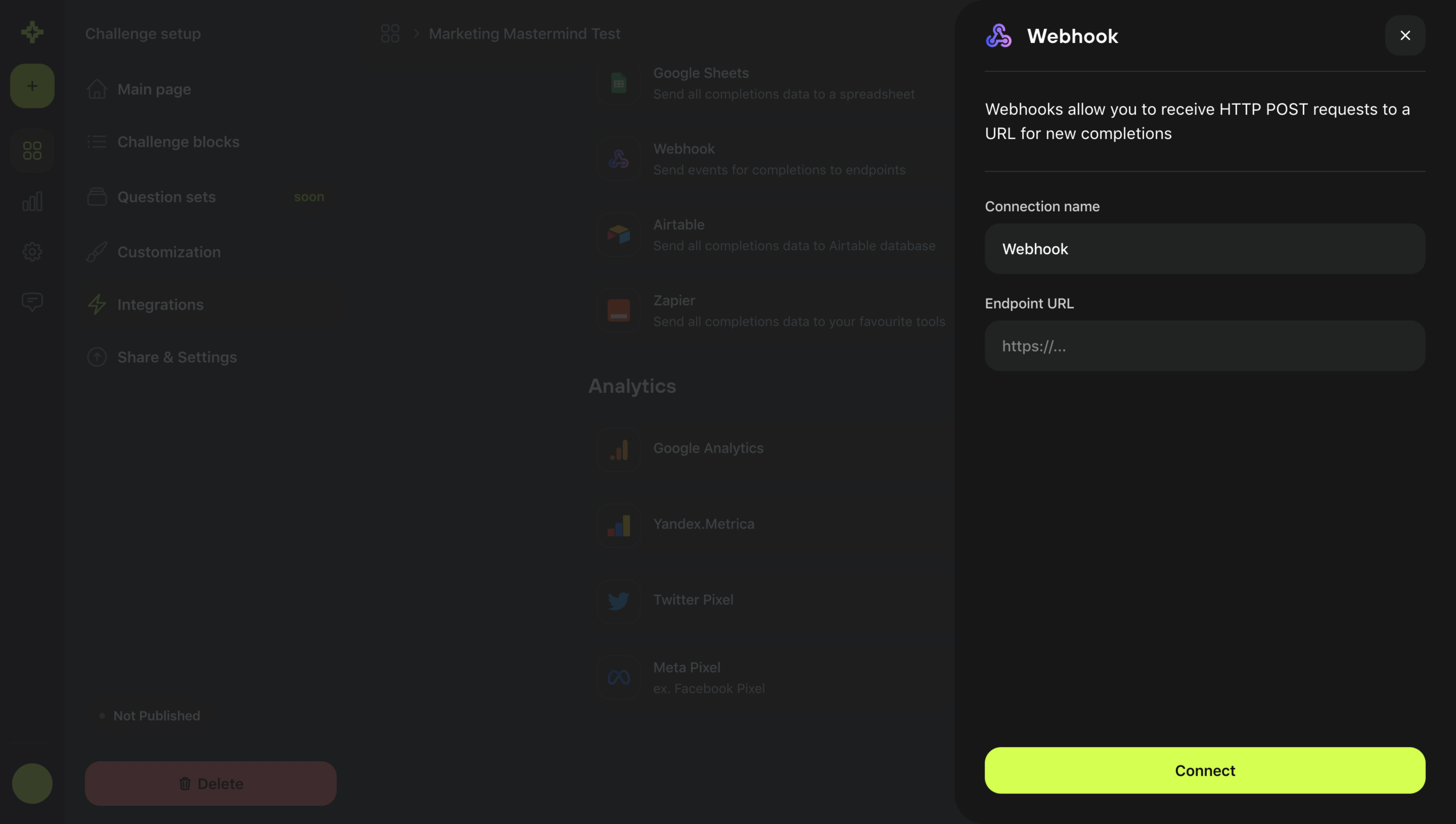 Meiro Connect Webhook