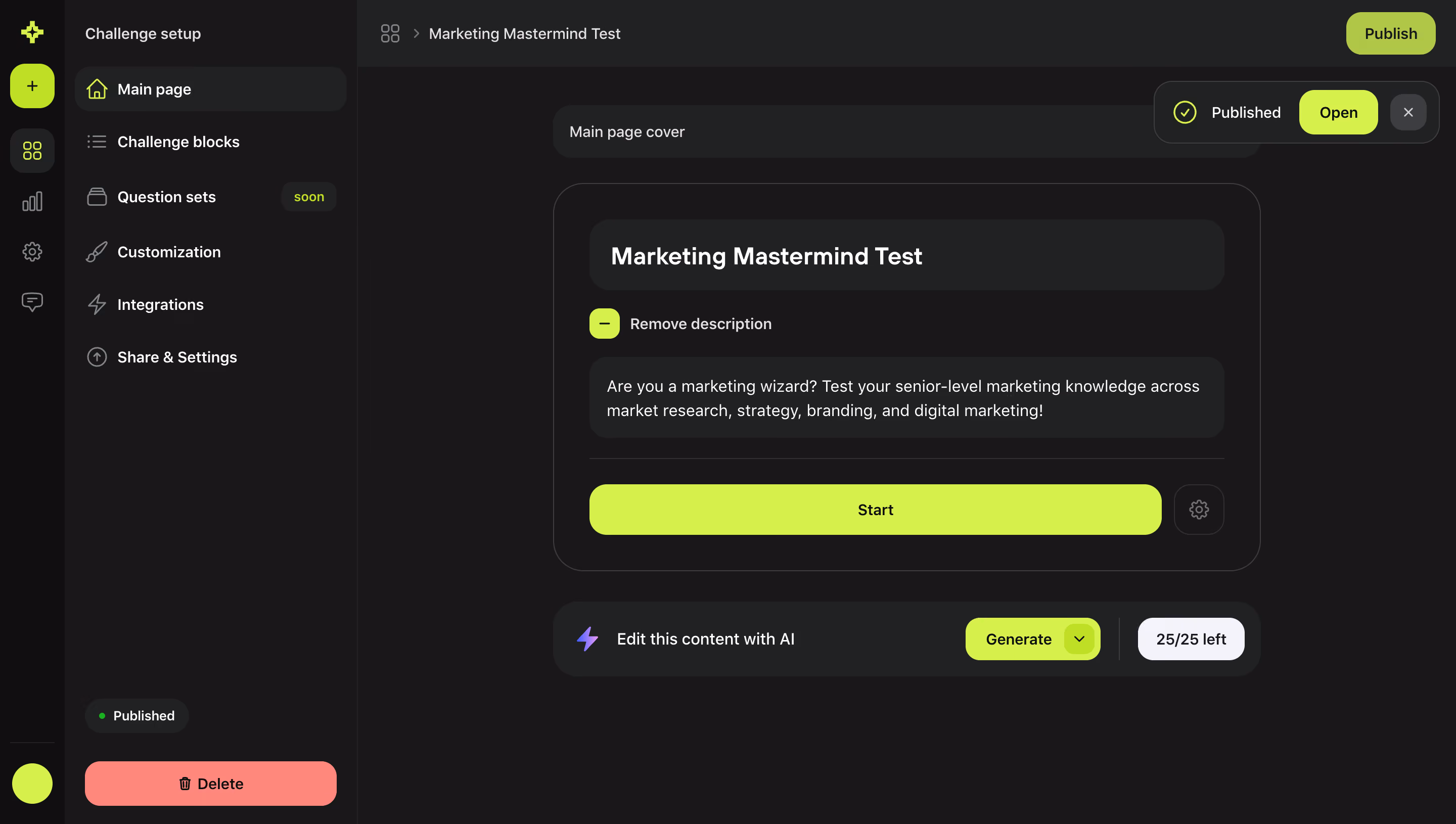 Meiro Challenge Published