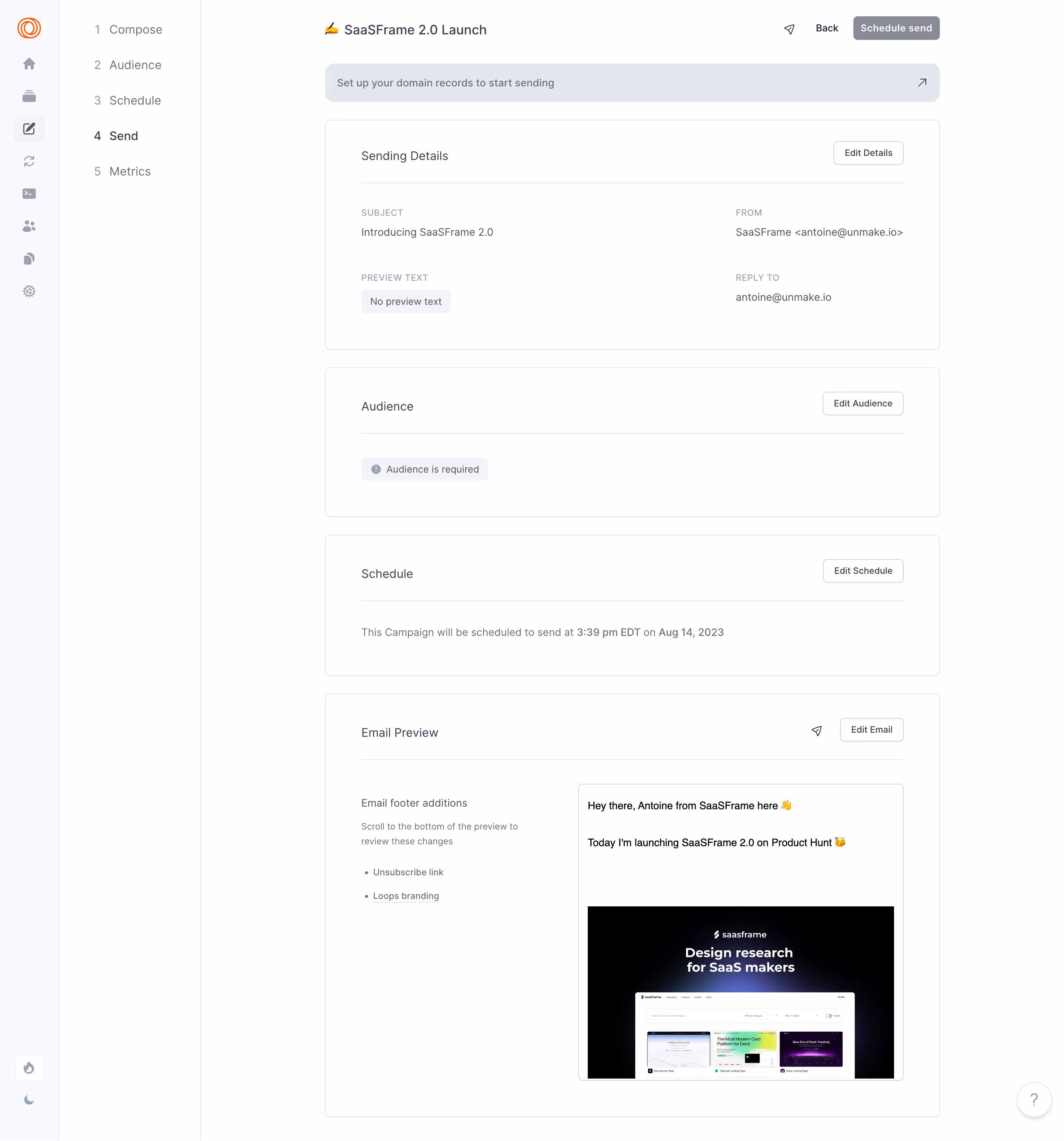 Loops Email Campaign Recap