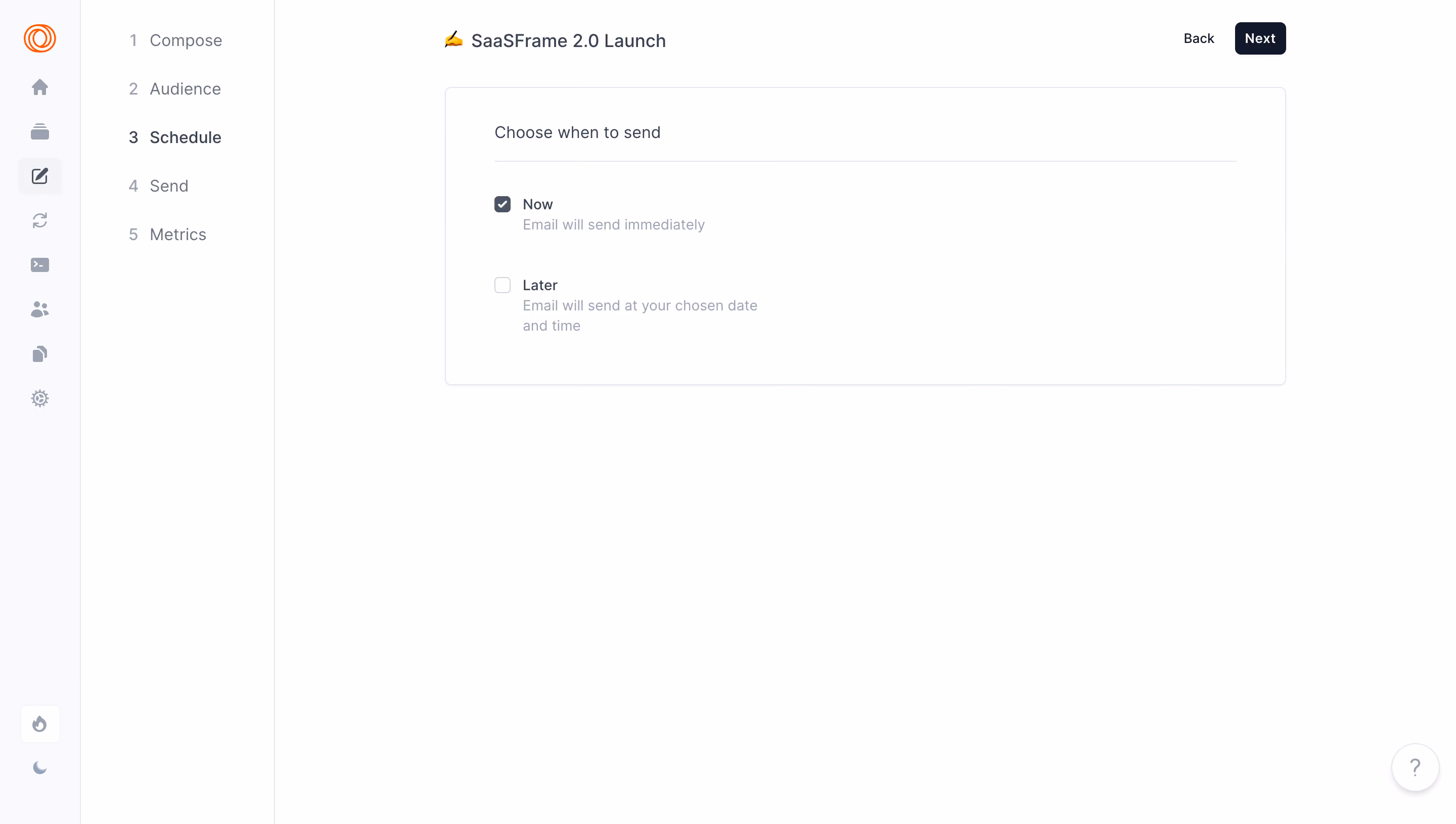 Loops Email Campaign Scheduling Settings