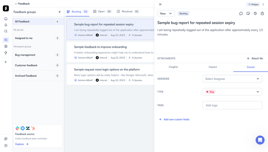 Zeda.io Feedback Details