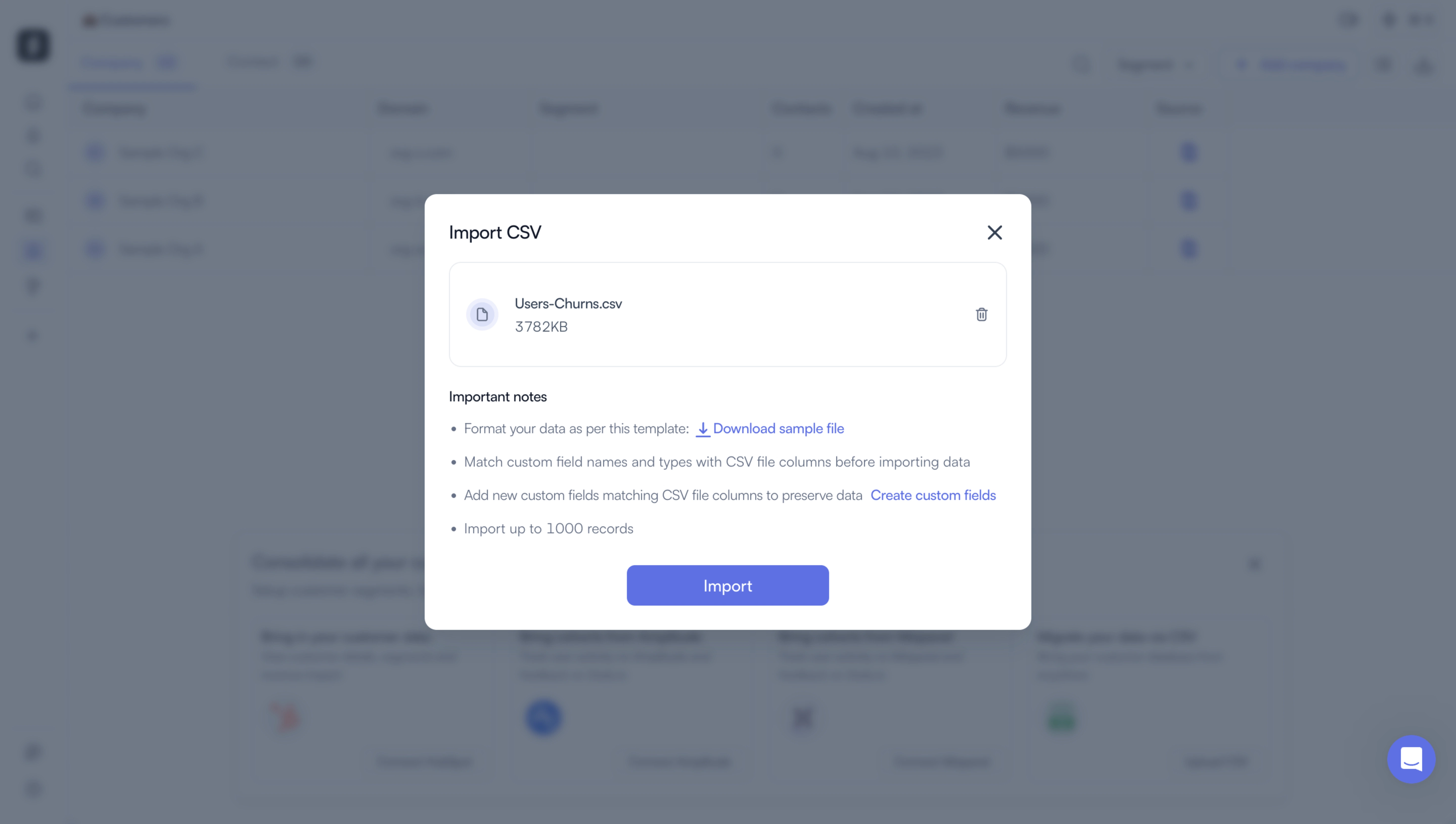 Zeda.io Import Contact CSV