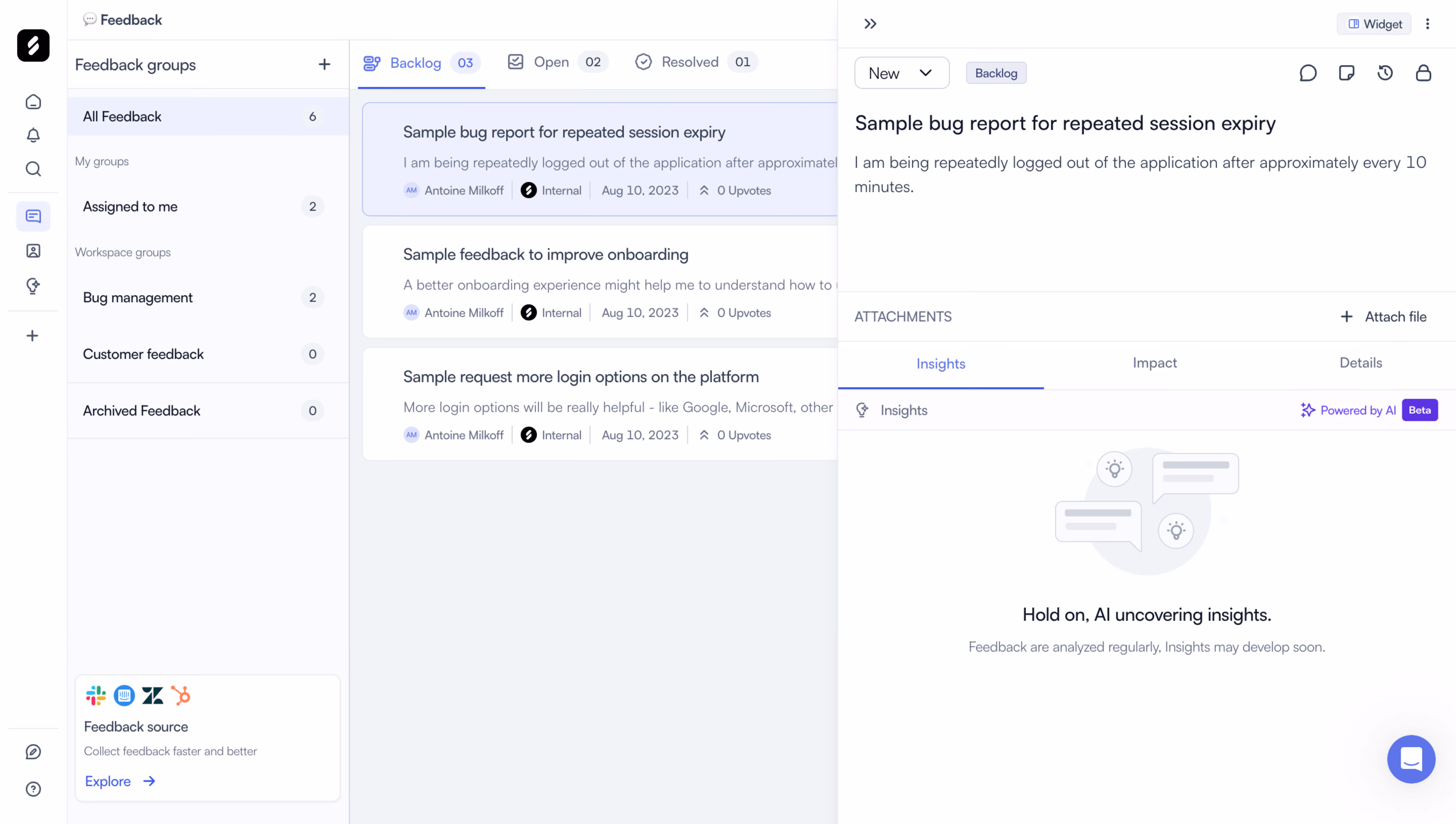 Zeda.io Feedback Details
