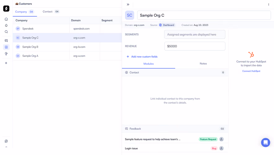 Zeda.io Customer Details