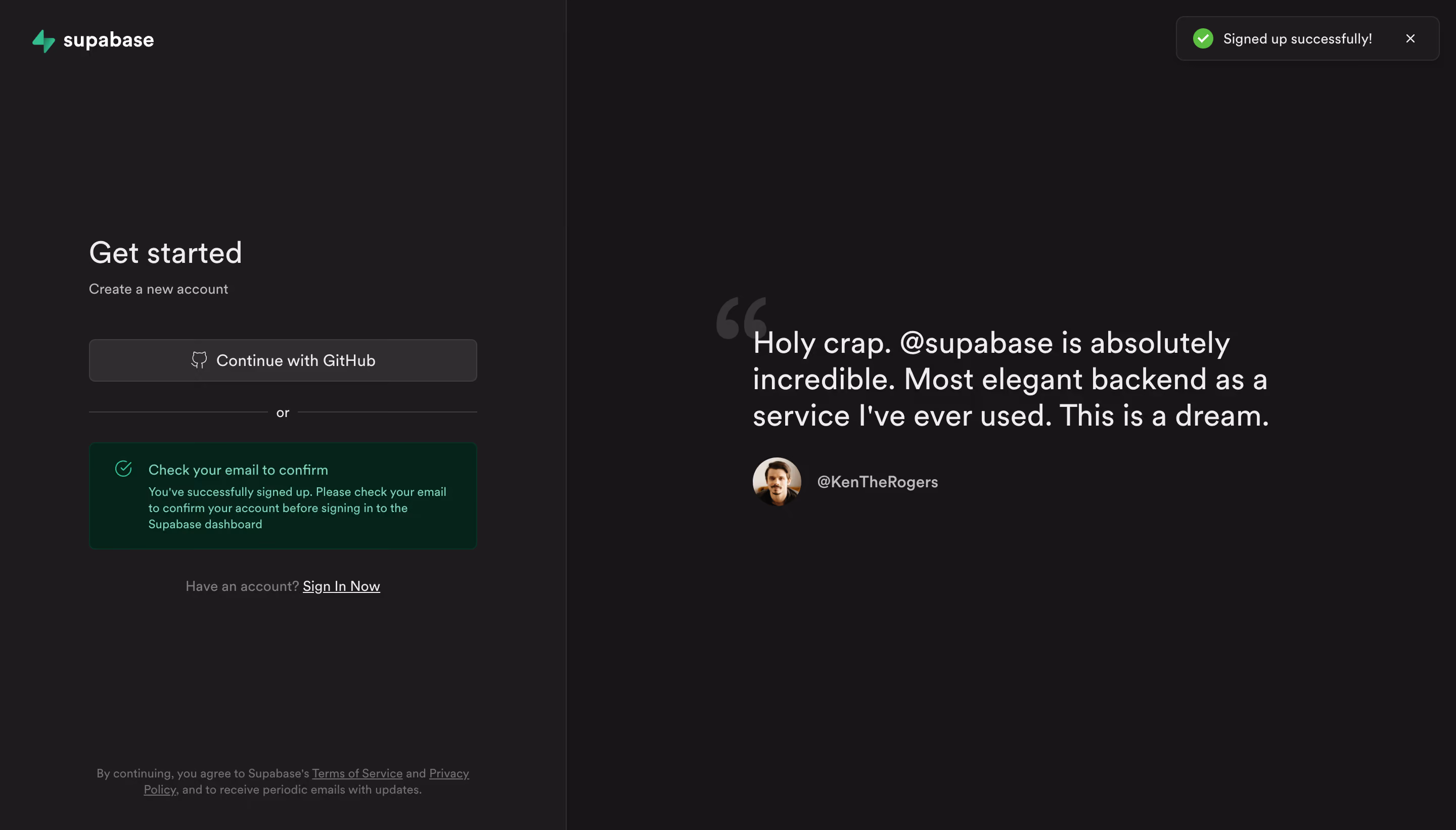Supabase Verification