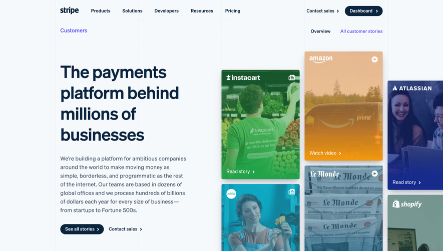 Stripe Customers Page