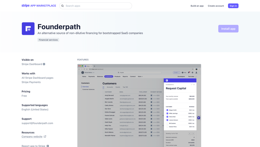 Stripe Integrations Page