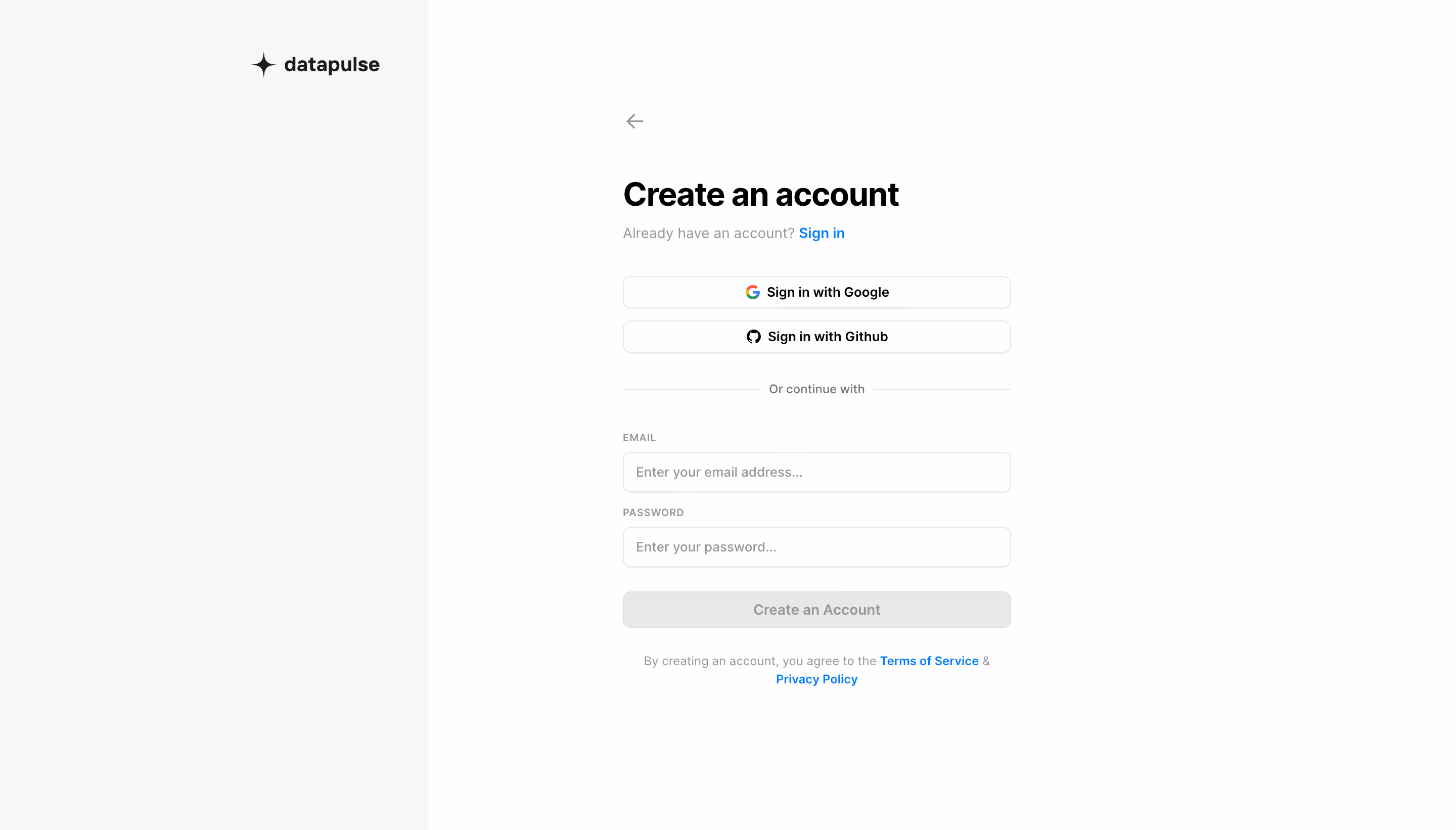 DataPulse Signup