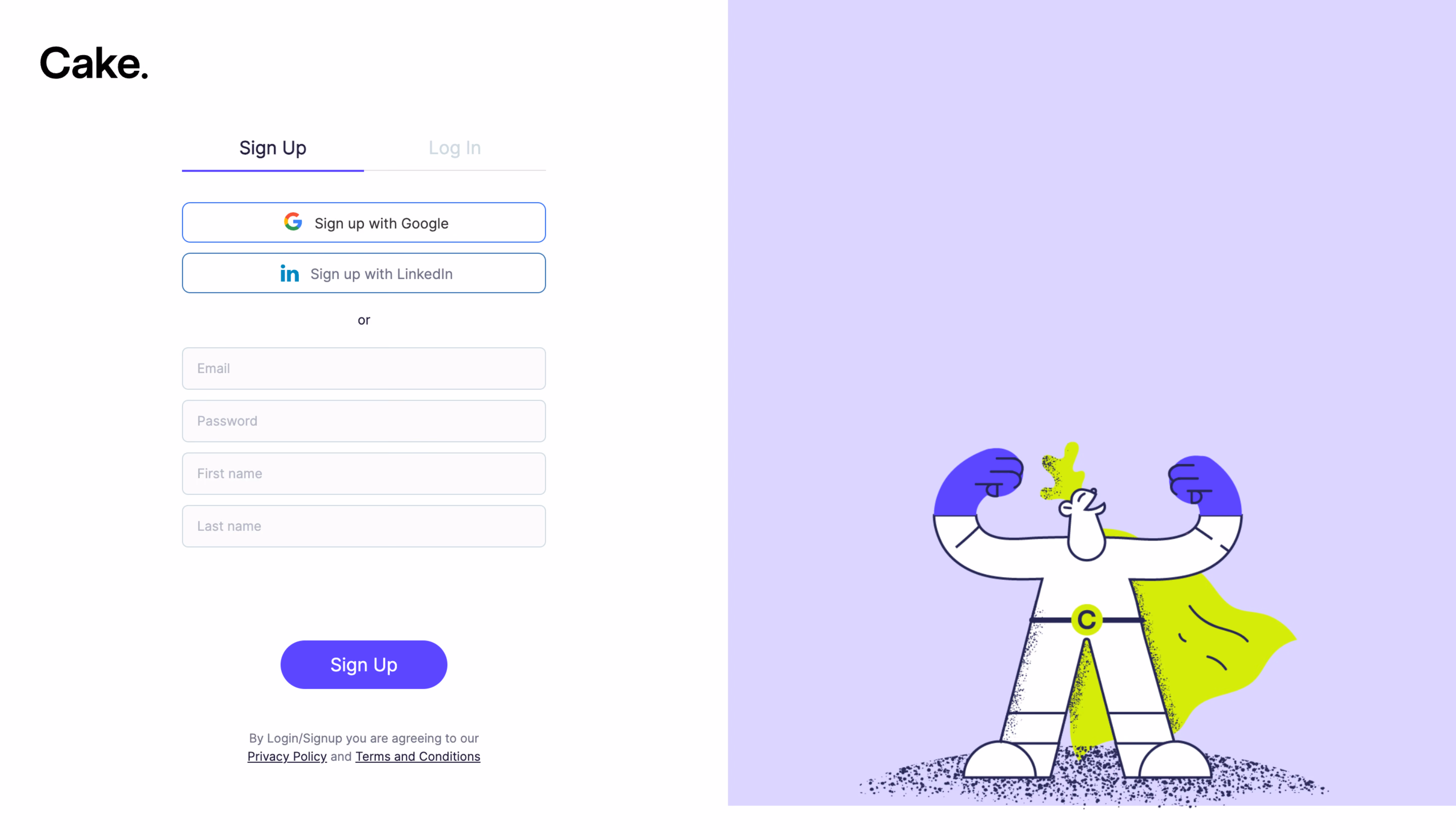 Cake Equity Signup